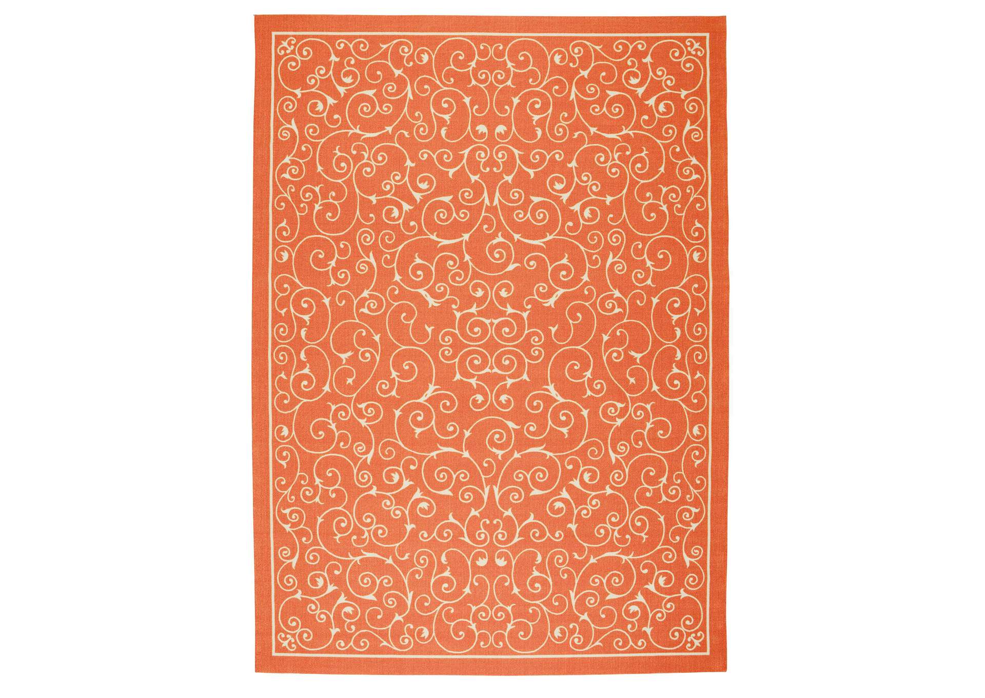 Nourison Home & Garden RS019 Orange 10'x14' Rug,Nourison