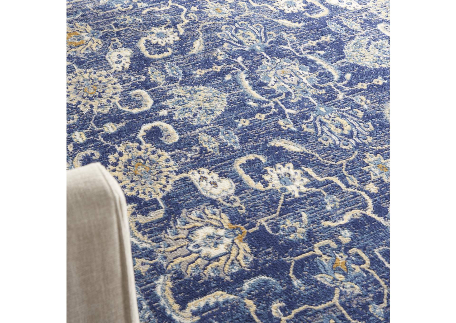 Nourison Grafix GRF24 Navy Blue 5'x7' Persian Area Rug,Nourison