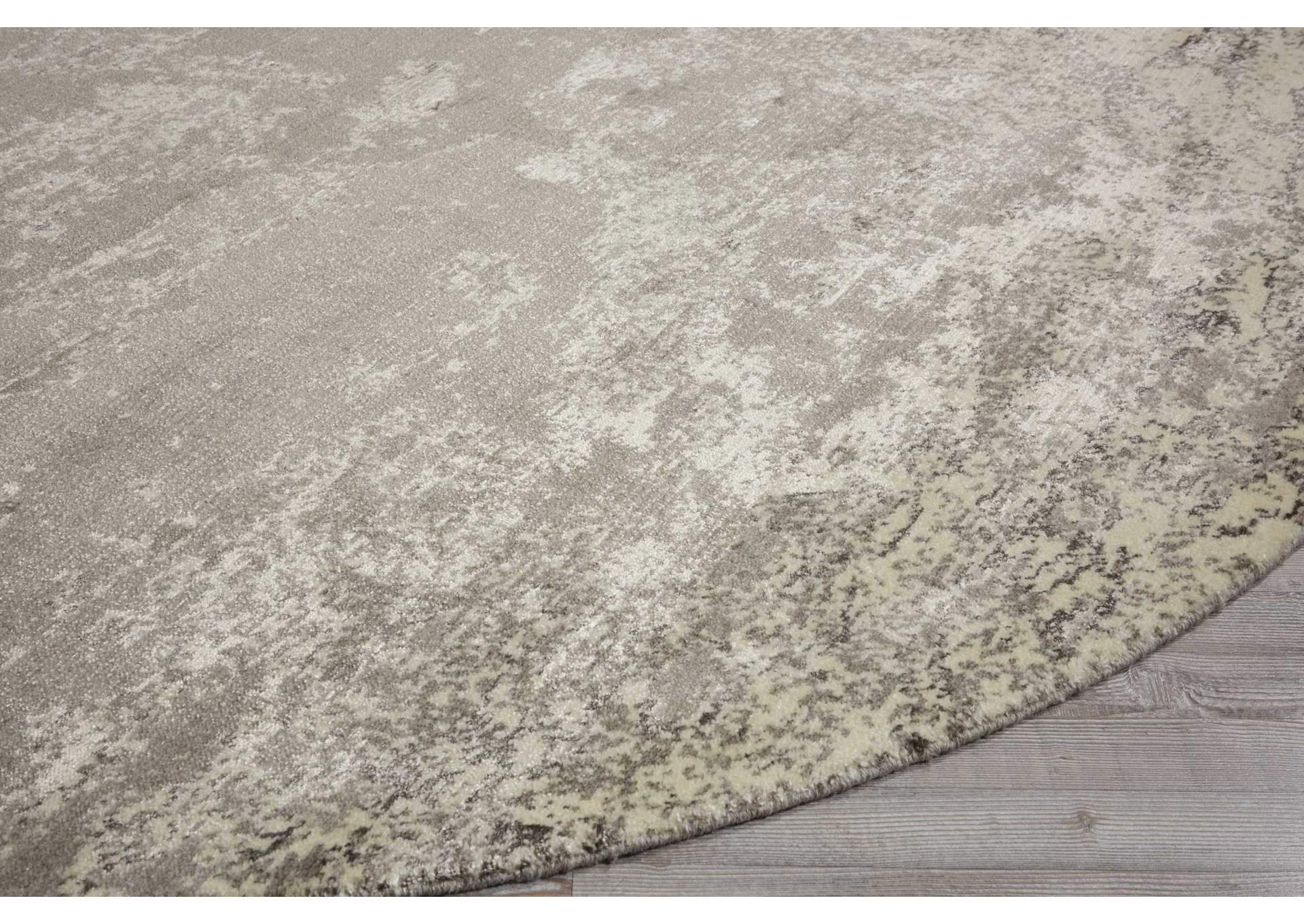 Nourison Twilight TWI06 Grey 8' Round Large Rug,Nourison