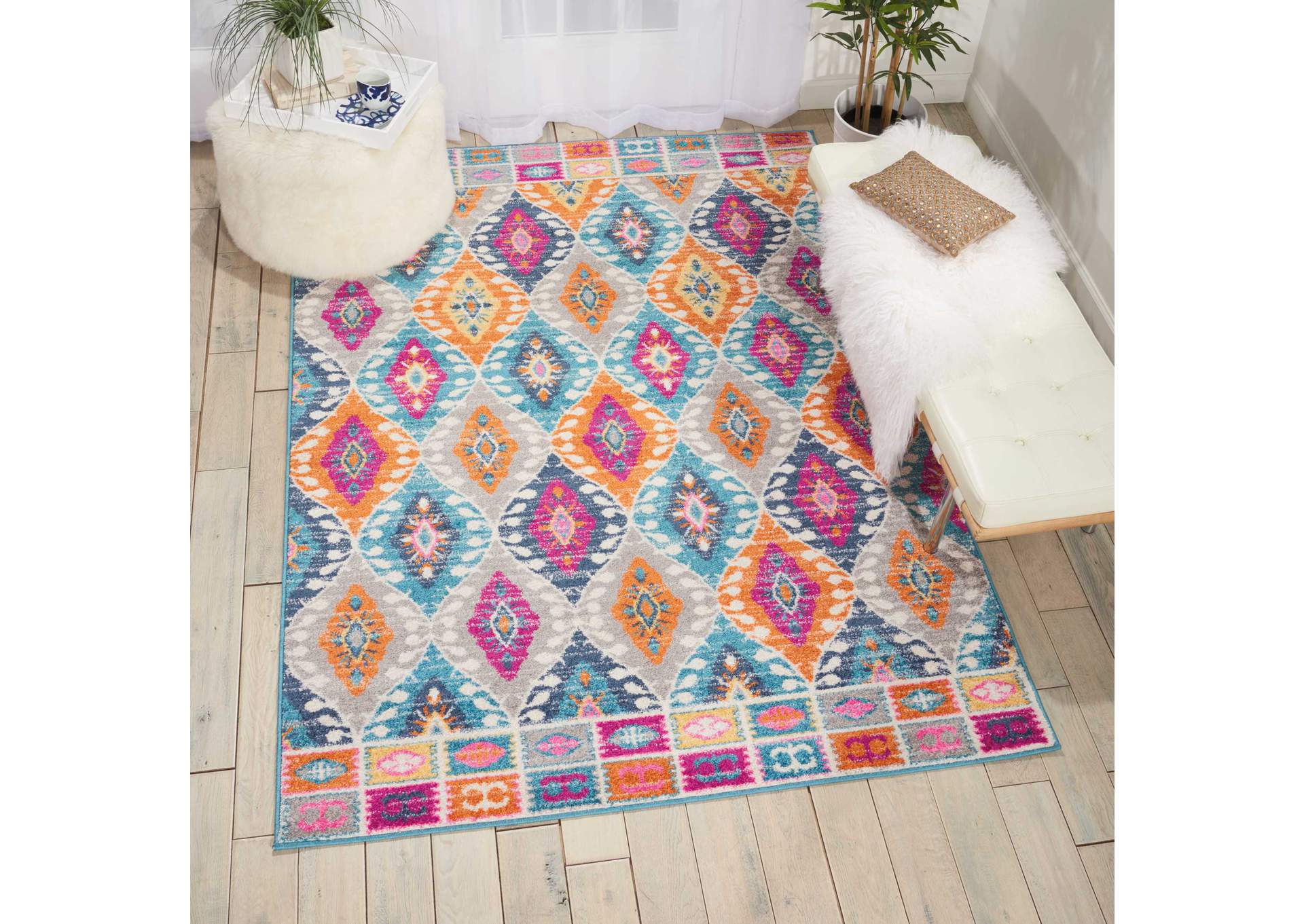 Nourison Passion PSN02 Multicolor 4'x6' Boho Area Rug,Nourison