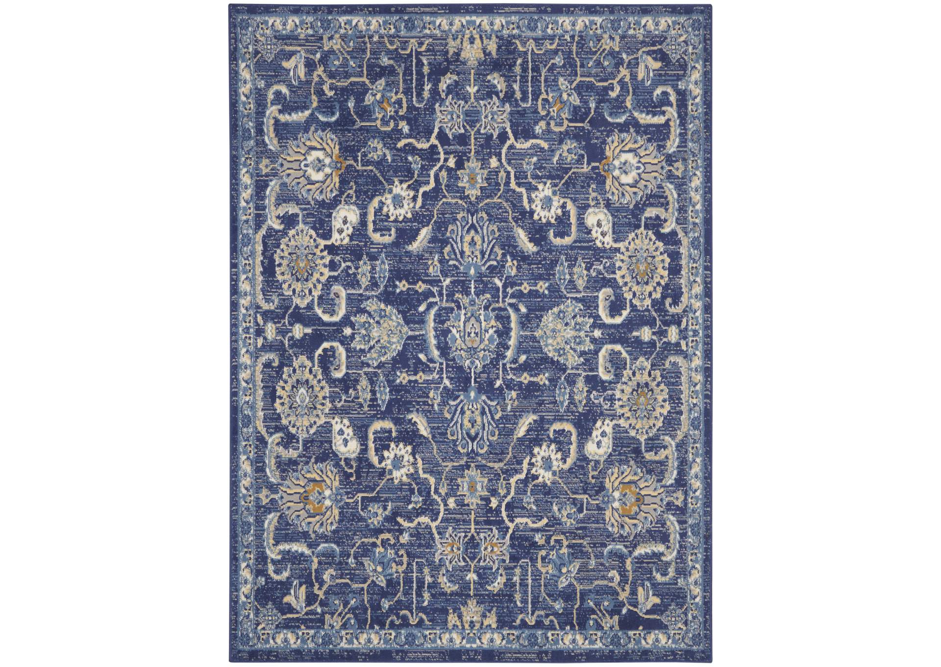 Nourison Grafix GRF24 Navy Blue 5'x7' Persian Area Rug,Nourison