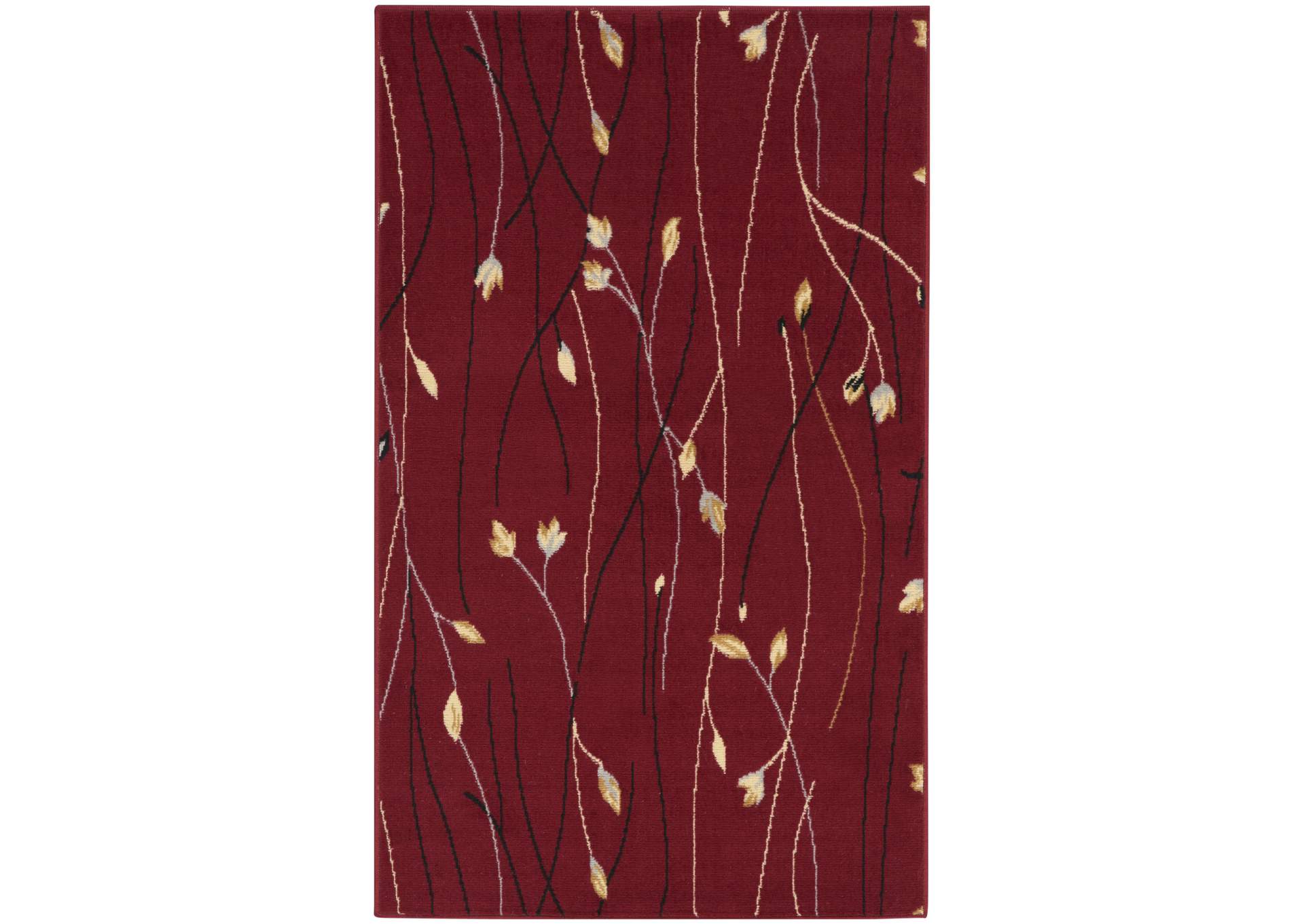 Nourison Grafix GRF15 Red 3'x5' Area Rug,Nourison