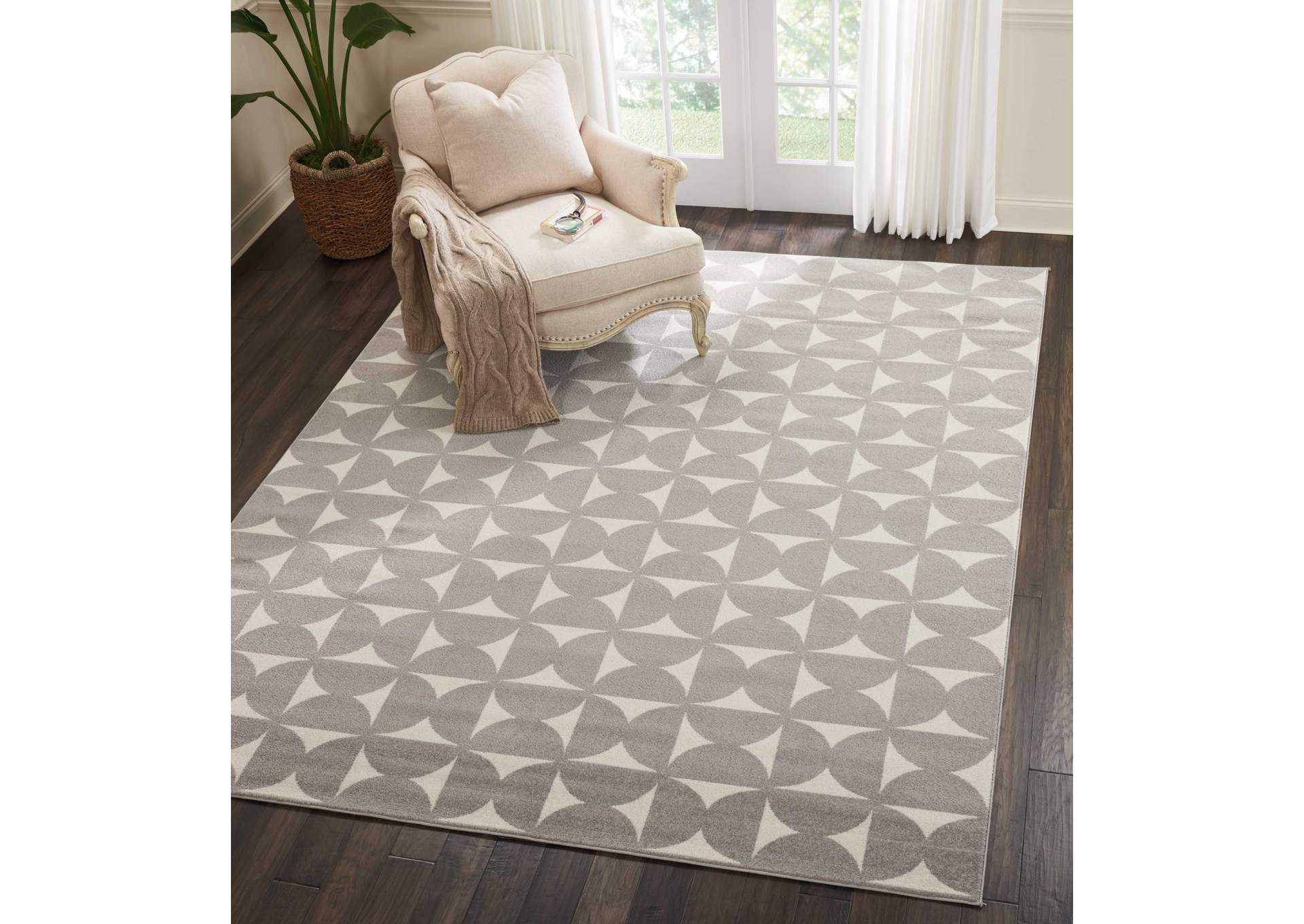 Nourison Harper DS301 Grey 8'x10' Large Rug,Nourison