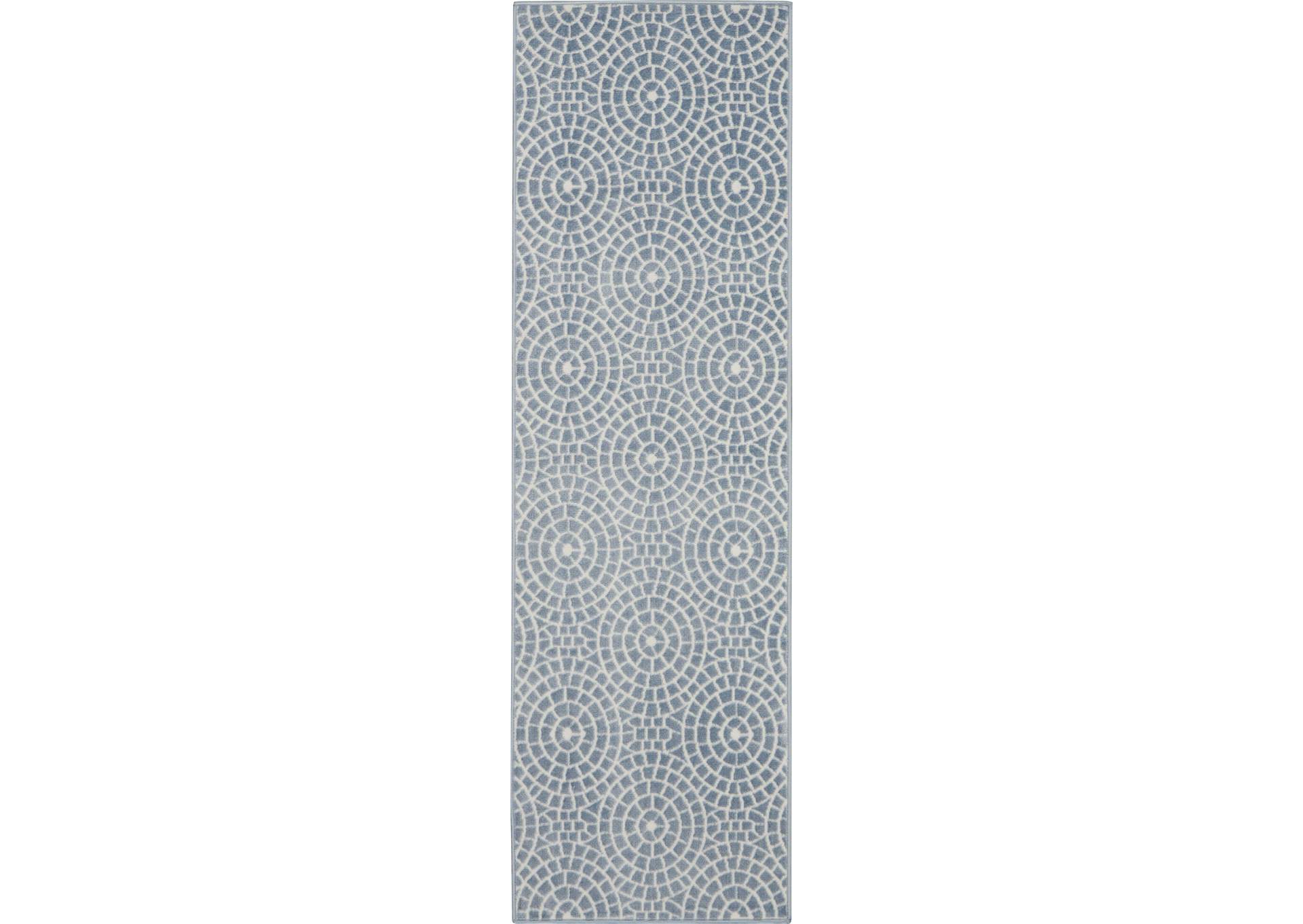 Nourison Urban Chic URC04 Blue 7' Runner Hallway Rug,Nourison
