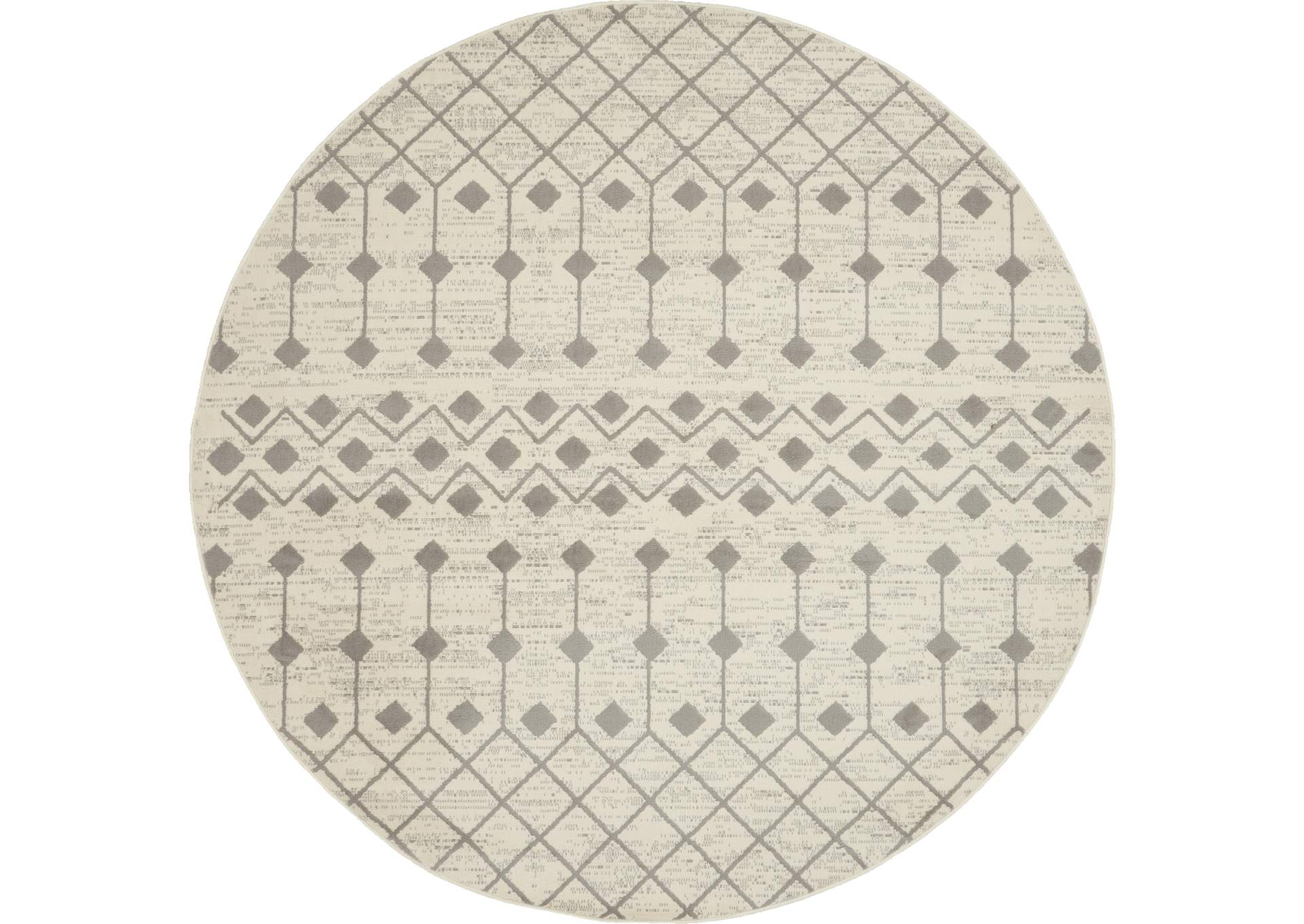 Nourison Grafix 8' Round Ivory Area Rug,Nourison