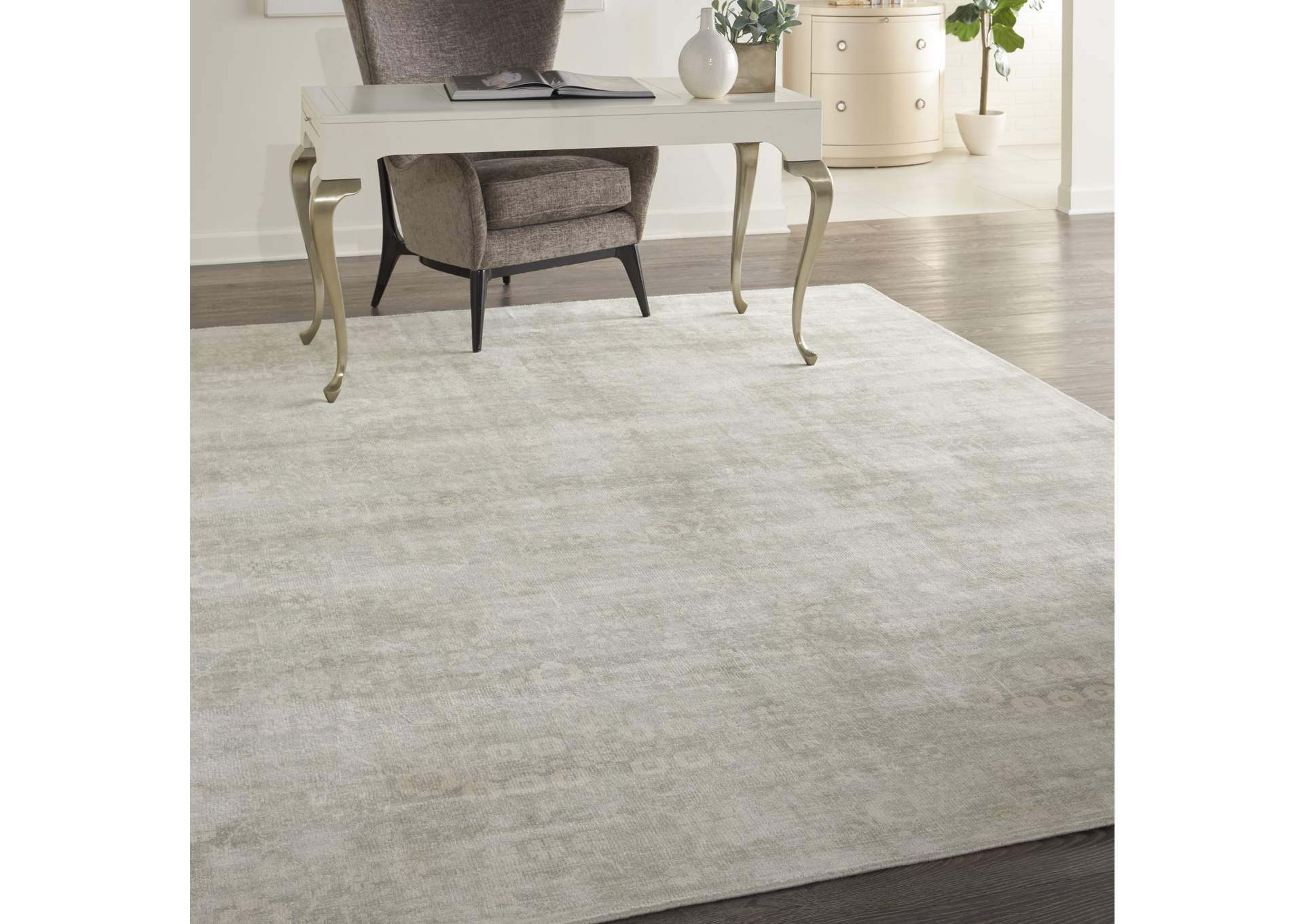 kathy ireland Home Desert Skies DSK02 Silver 8'x11' Oversized Rug,Nourison