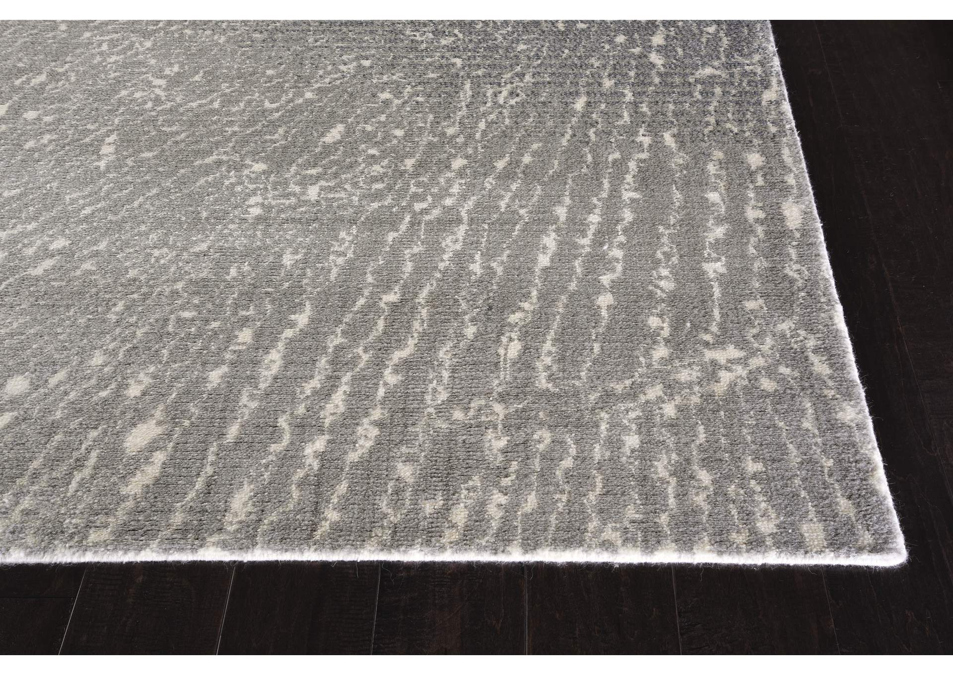 Nourison Twilight TWI12 Grey and White 8'x10' Large Rug,Nourison
