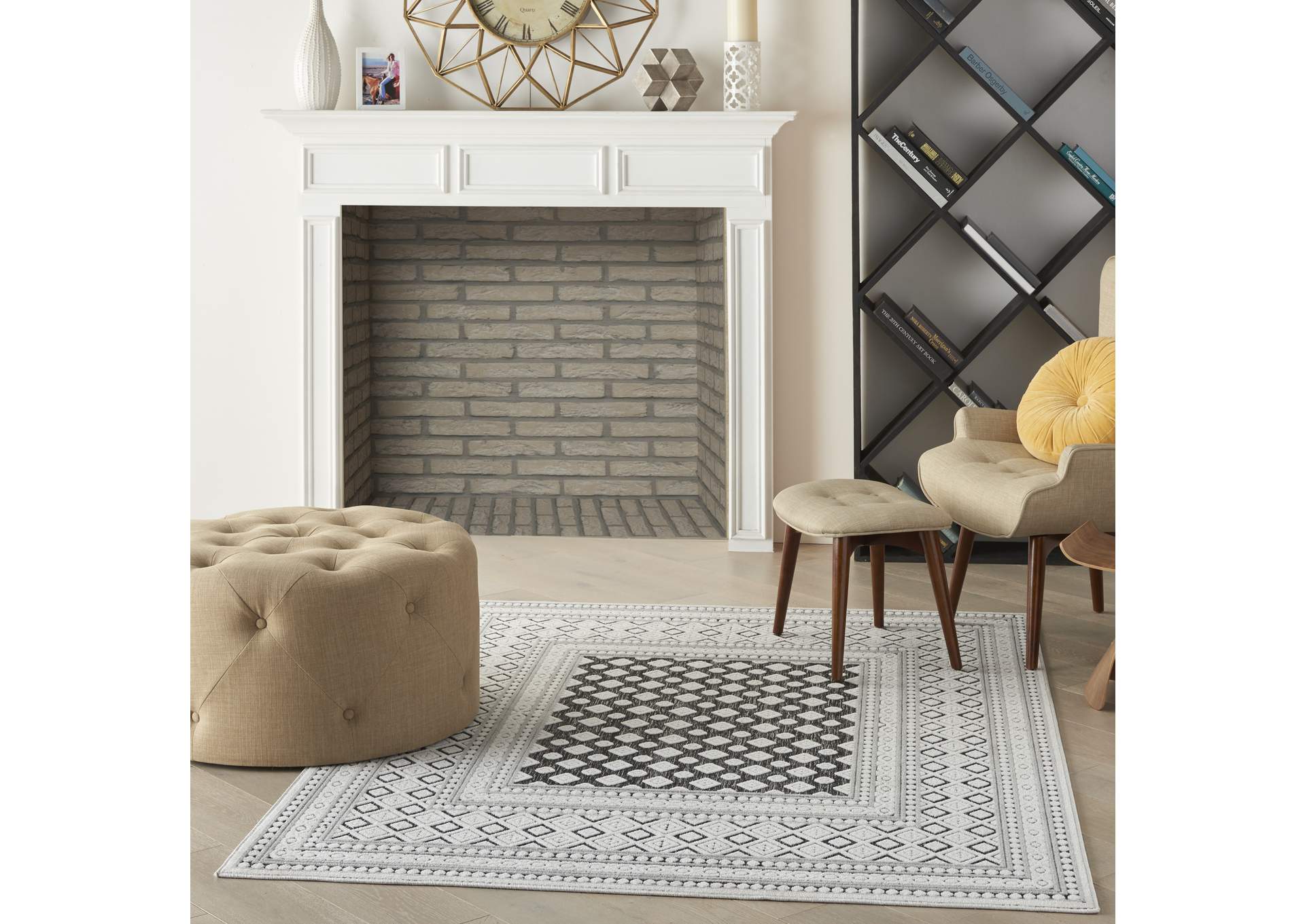 Nourison Key Largo 5'x7' Dark Grey Area Rug,Nourison