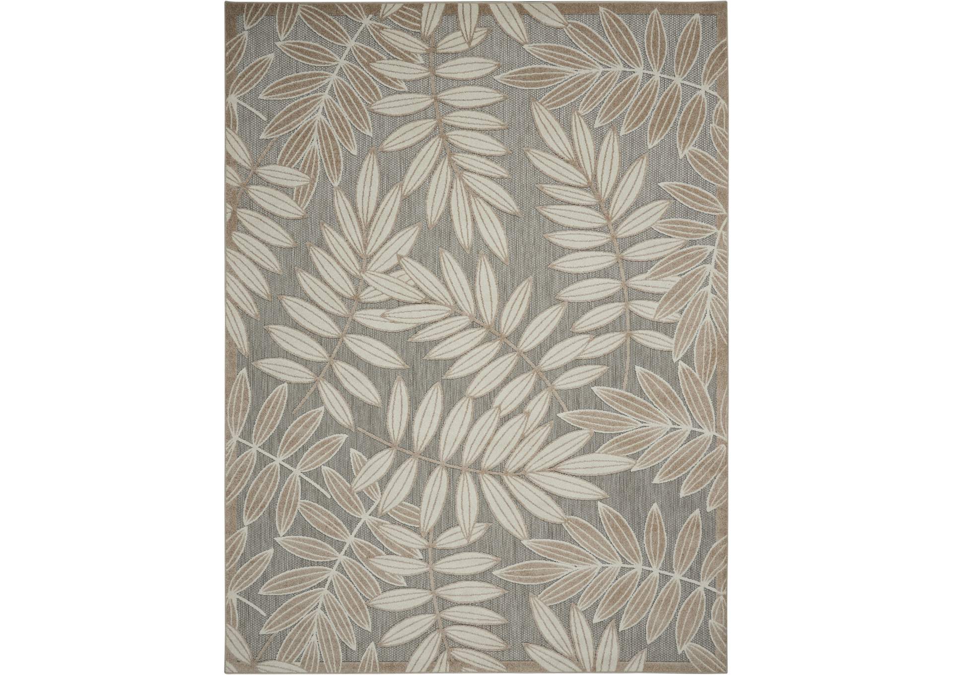 Nourison Aloha 8'x11' Cream Patio Area Rug,Nourison