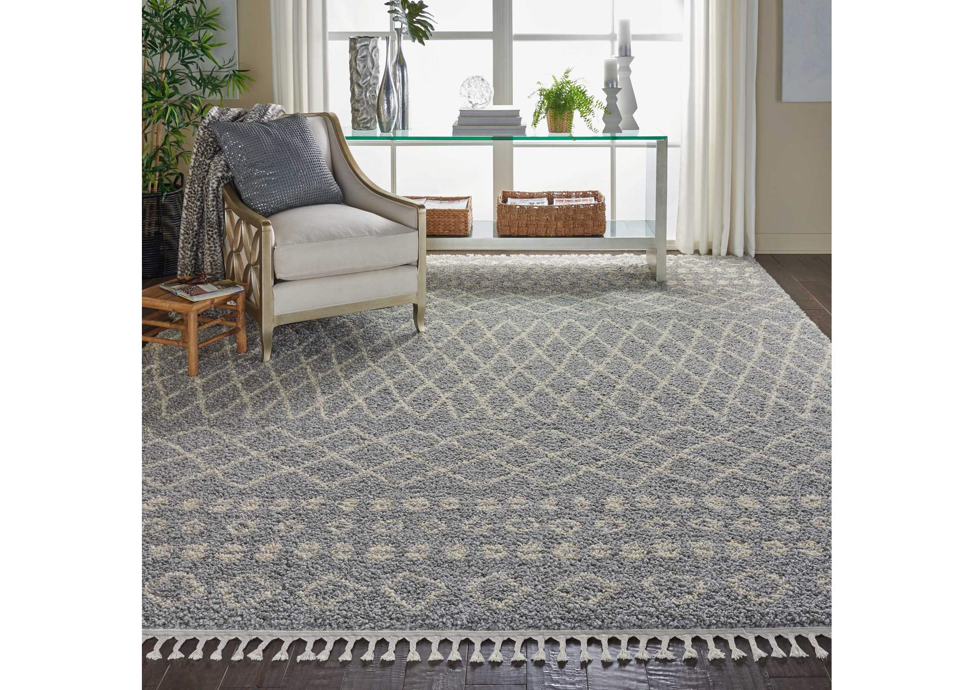 Nourison Moroccan Shag MRS02 Jute 9'x13' Oversized Rug,Nourison