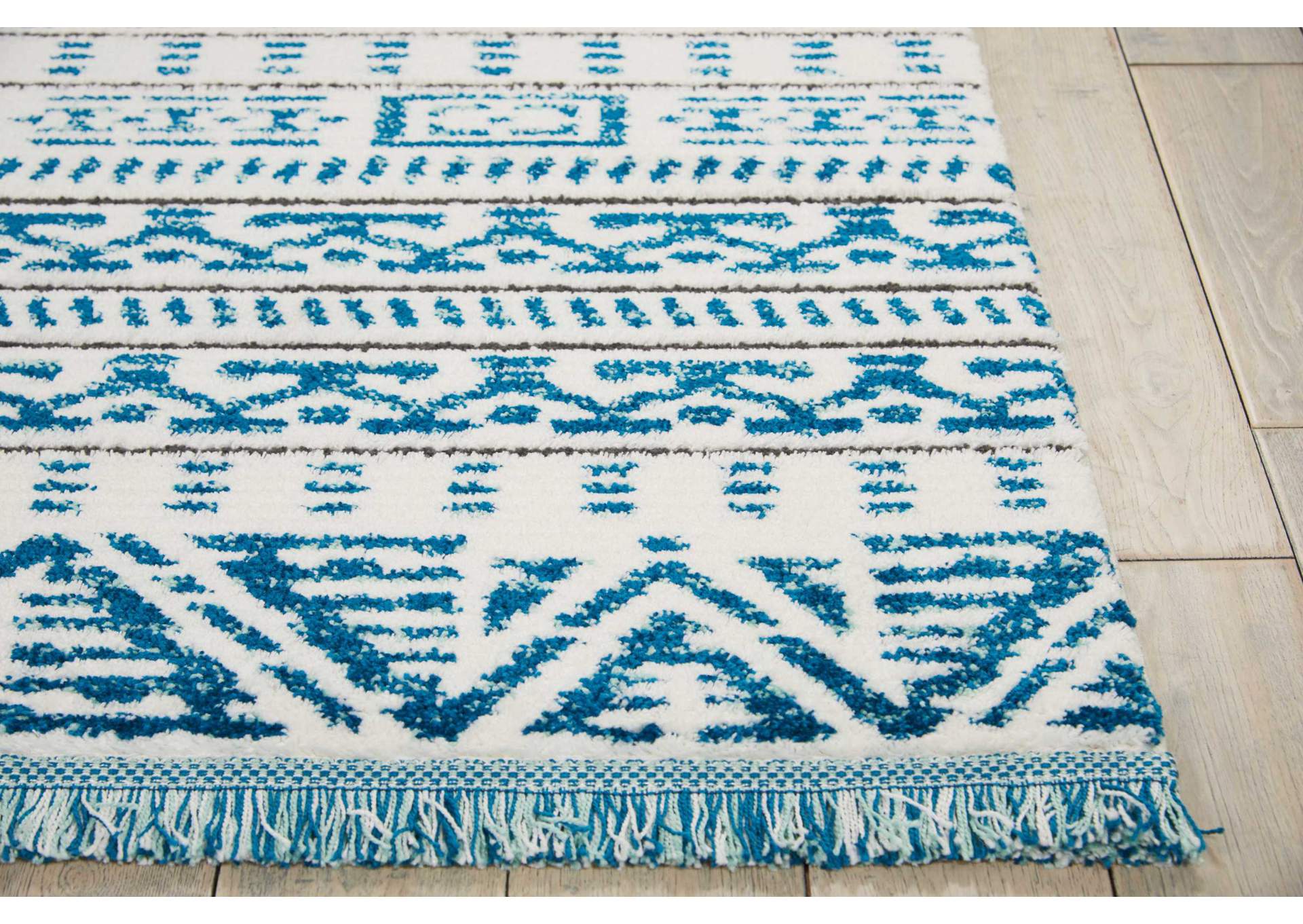 Nourison Kamala DS503 Blue and White 9'x13' Oversized Rug,Nourison