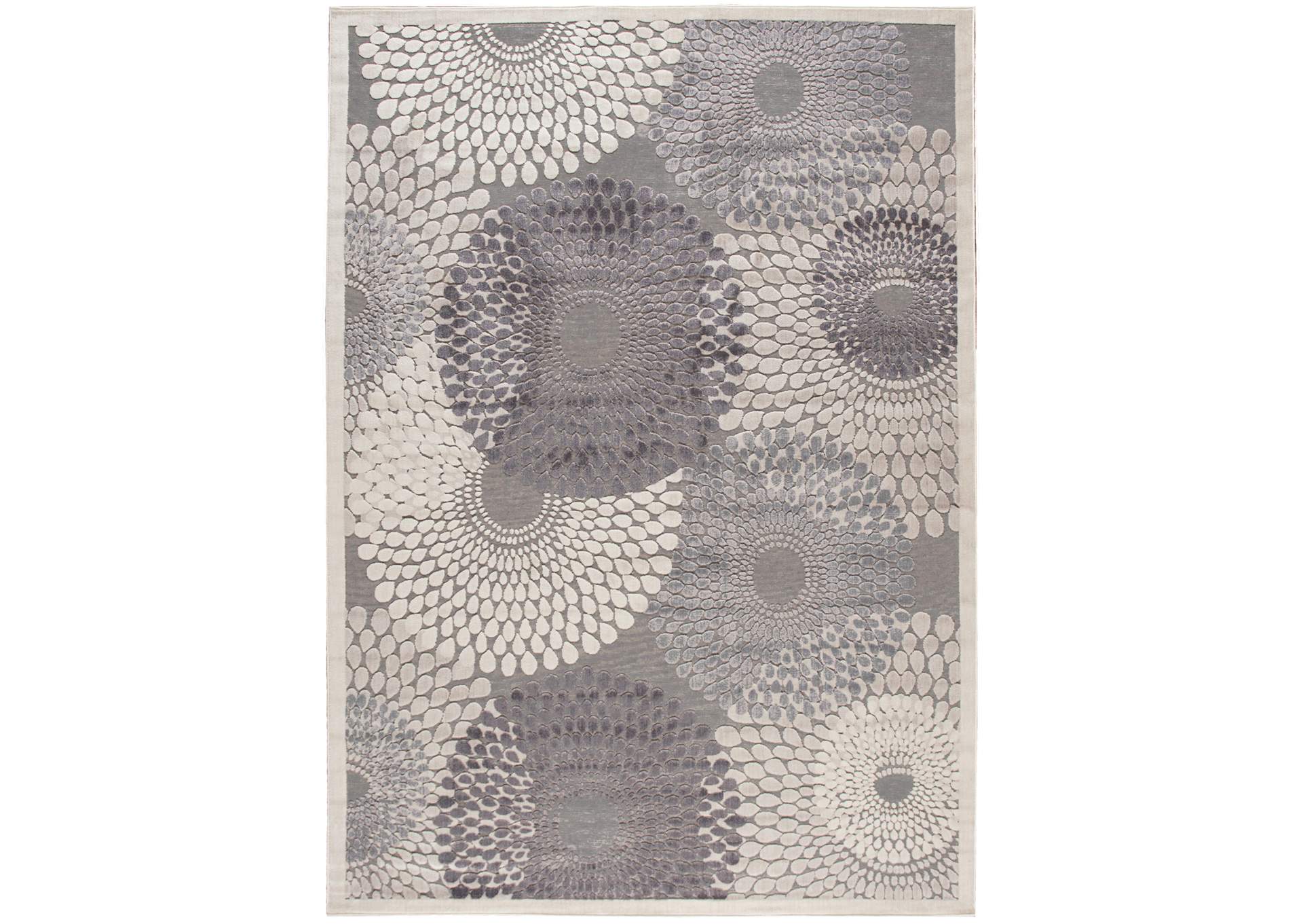 Nourison Graphic Illusions GIL04 Grey 7'x10' Rug,Nourison