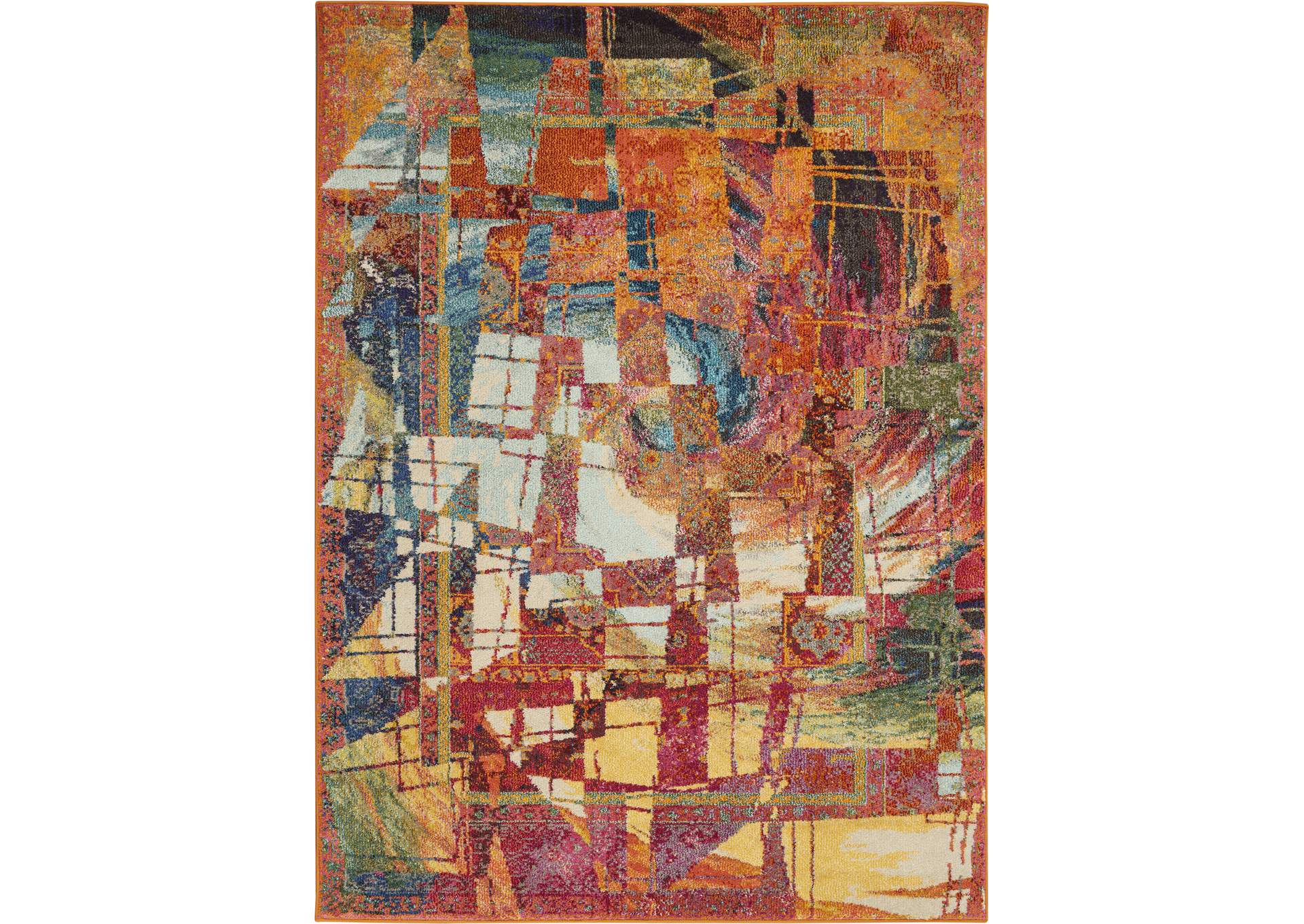Nourison Celestial CES06 Multicolor Abstract 4'x6' Colorful Area Rug,Nourison