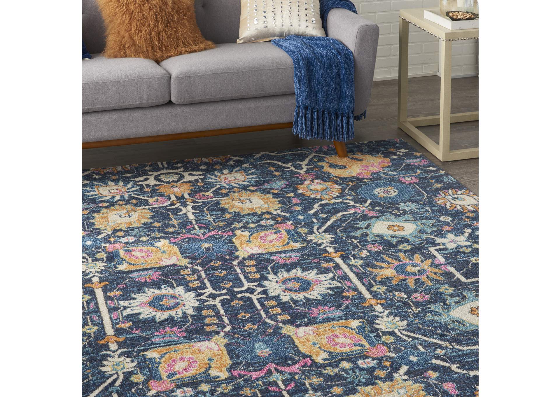 Nourison Passion 8' x 10' Navy and Blue Area Rug,Nourison