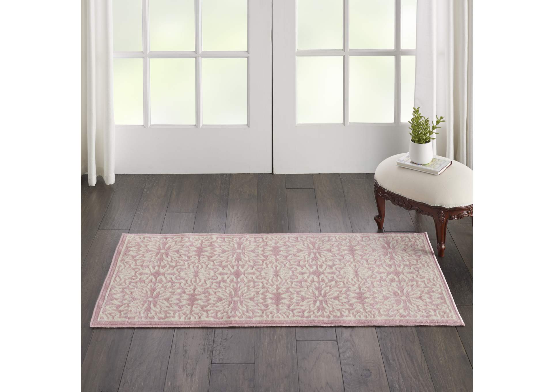 Nourison Jubilant 2' x 4' Small Pink Floral Area Rug,Nourison