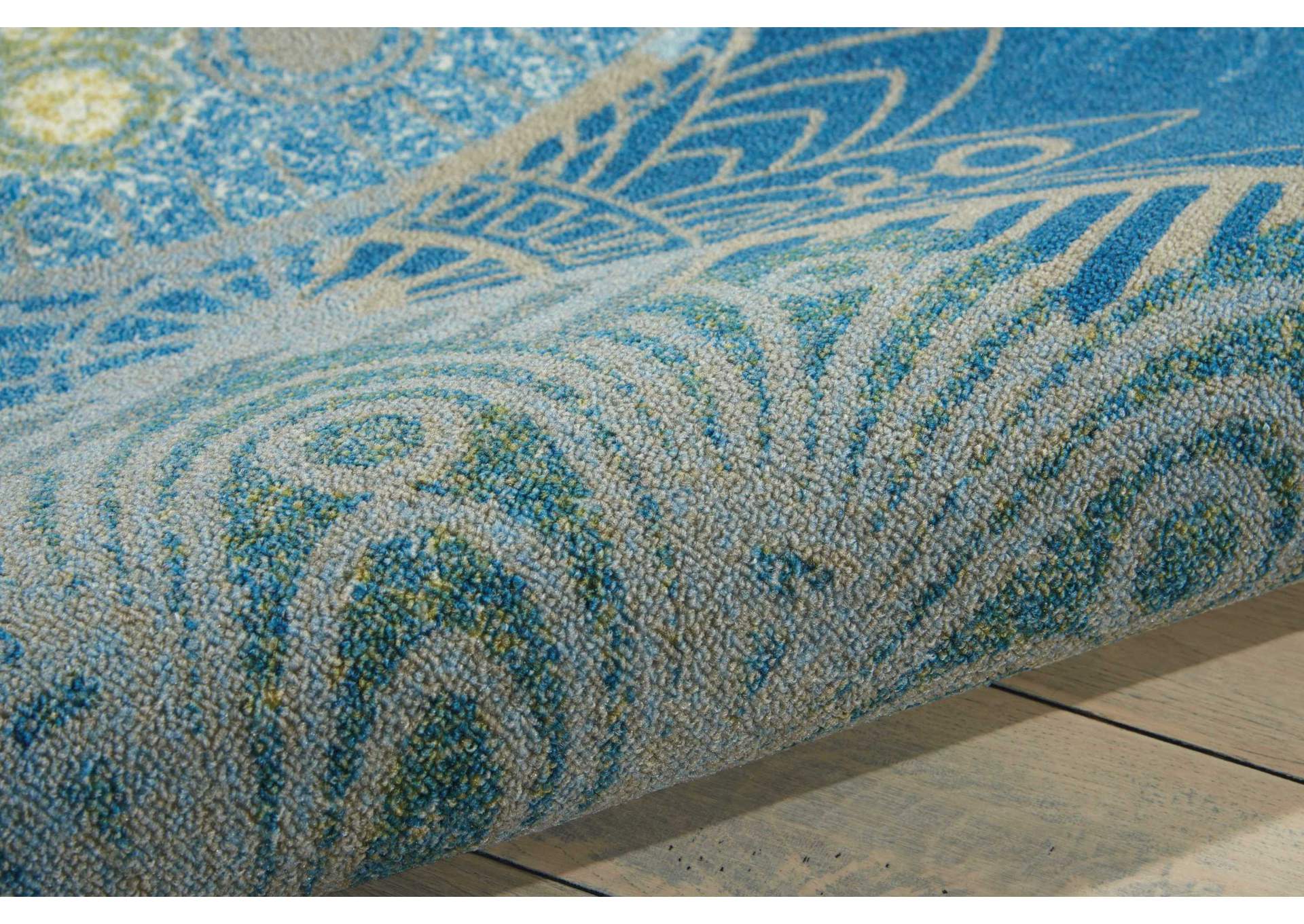 Nourison Home & Garden RS092 Blue 5'x8' Area Rug,Nourison