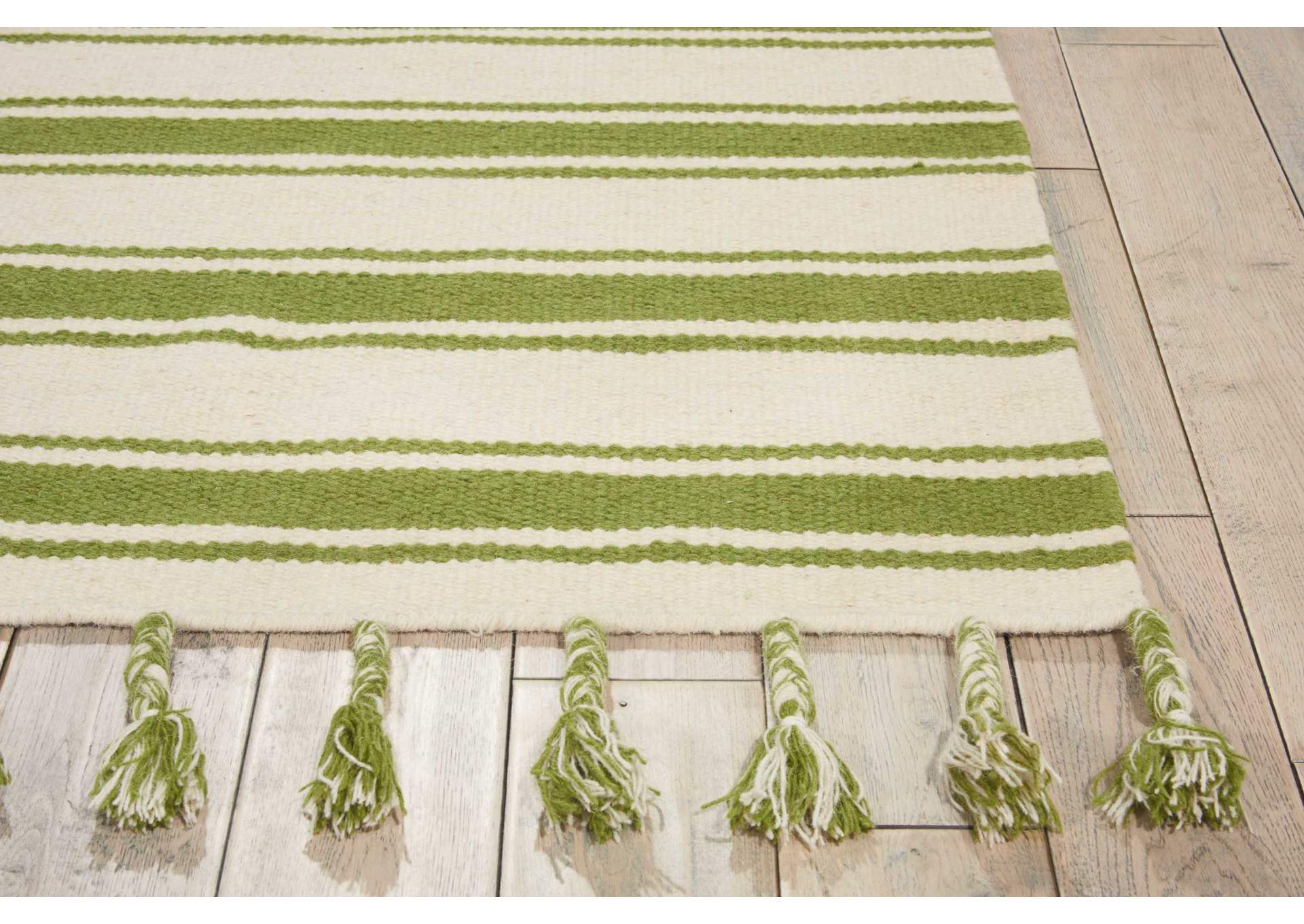 Nourison Rio Vista DST01 White and Green 5'x8' Area Rug,Nourison