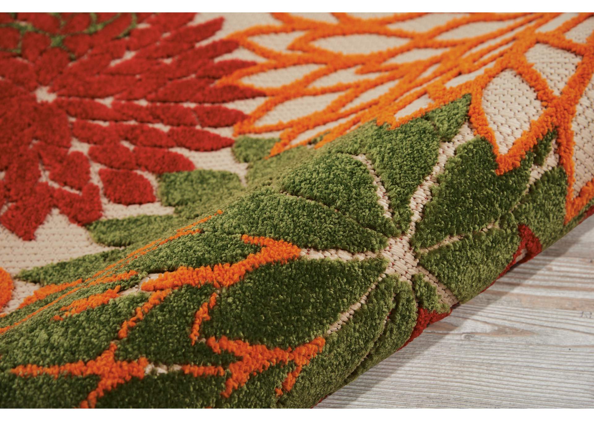 Nourison Aloha ALH05 Green 3'x4' Indoor-outdoor Area Rug,Nourison