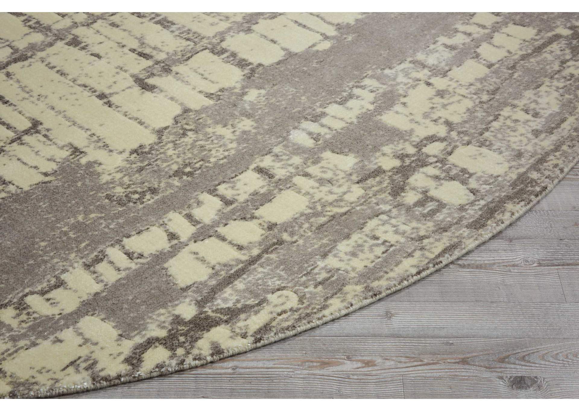Nourison Twilight TWI10 Grey 8' Round Large Rug,Nourison