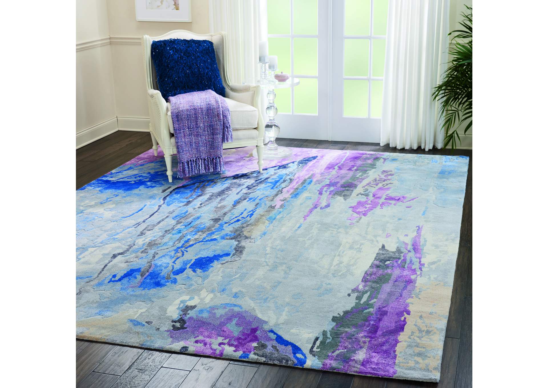 Nourison Prismatic 9'x12' Grey Multicolor Area Rug,Nourison