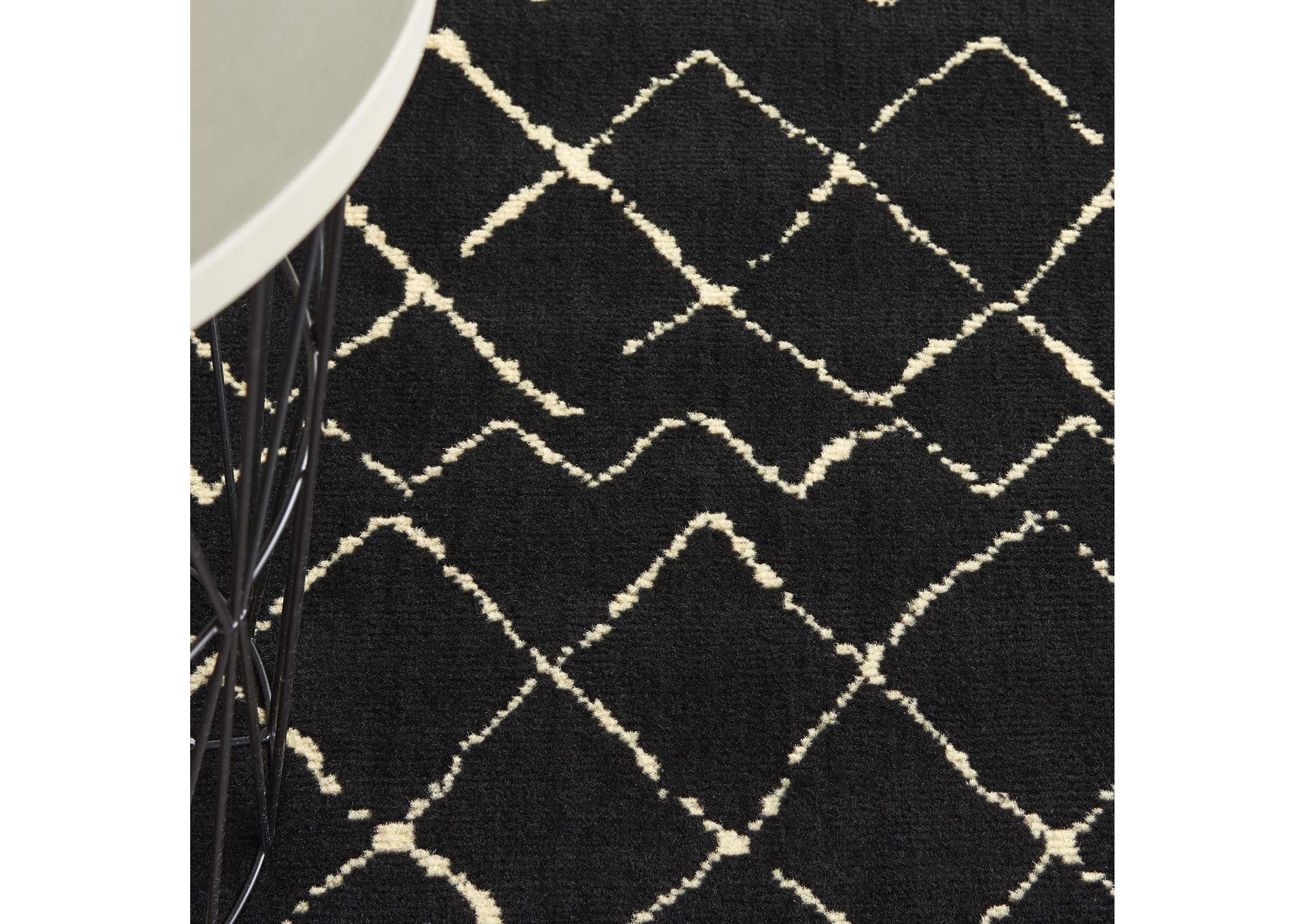 Nourison Grafix GRF04 Black 3'x5' Area Rug,Nourison
