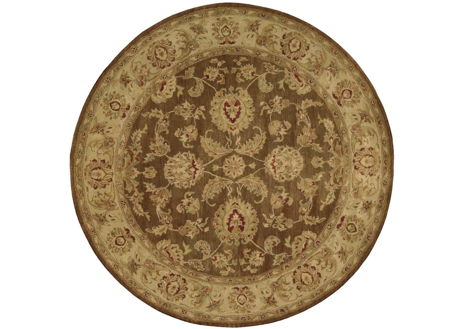 Nourison Jaipur JA23 Brown Multicolor 6' Round Area Rug,Nourison
