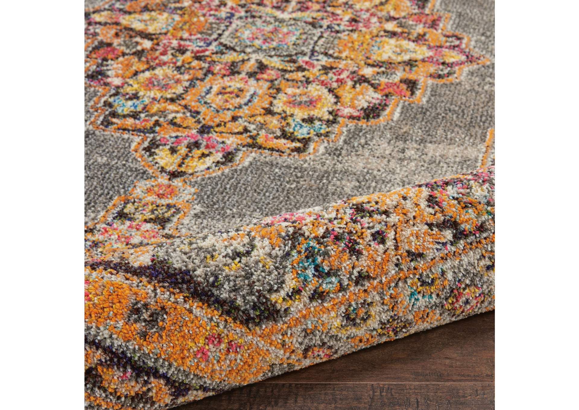 Nourison Passionate PST01 Grey Multicolor 4'x6' Persian Area Rug,Nourison