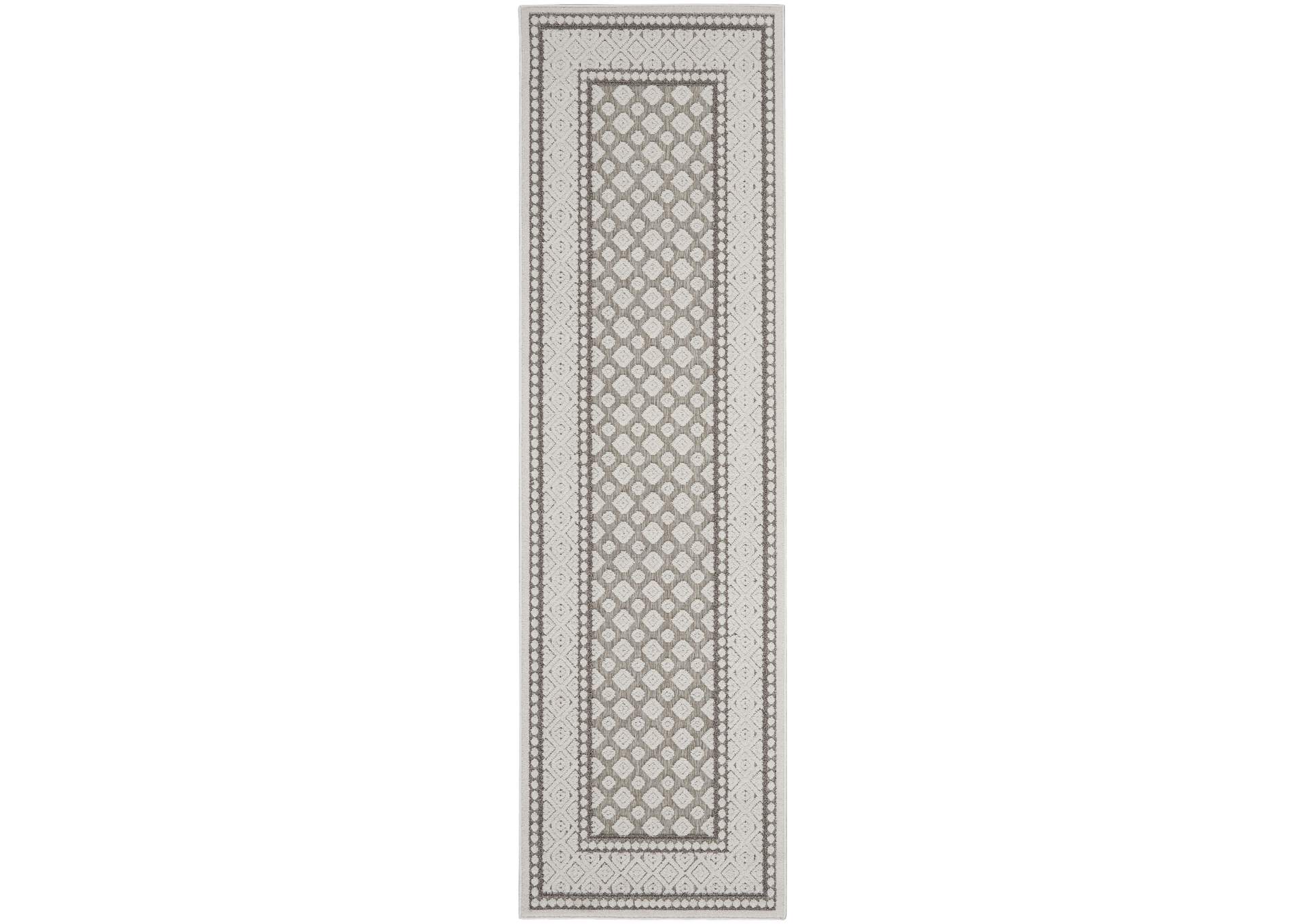 Nourison Key Largo 8' Runner Light Grey Area Rug,Nourison