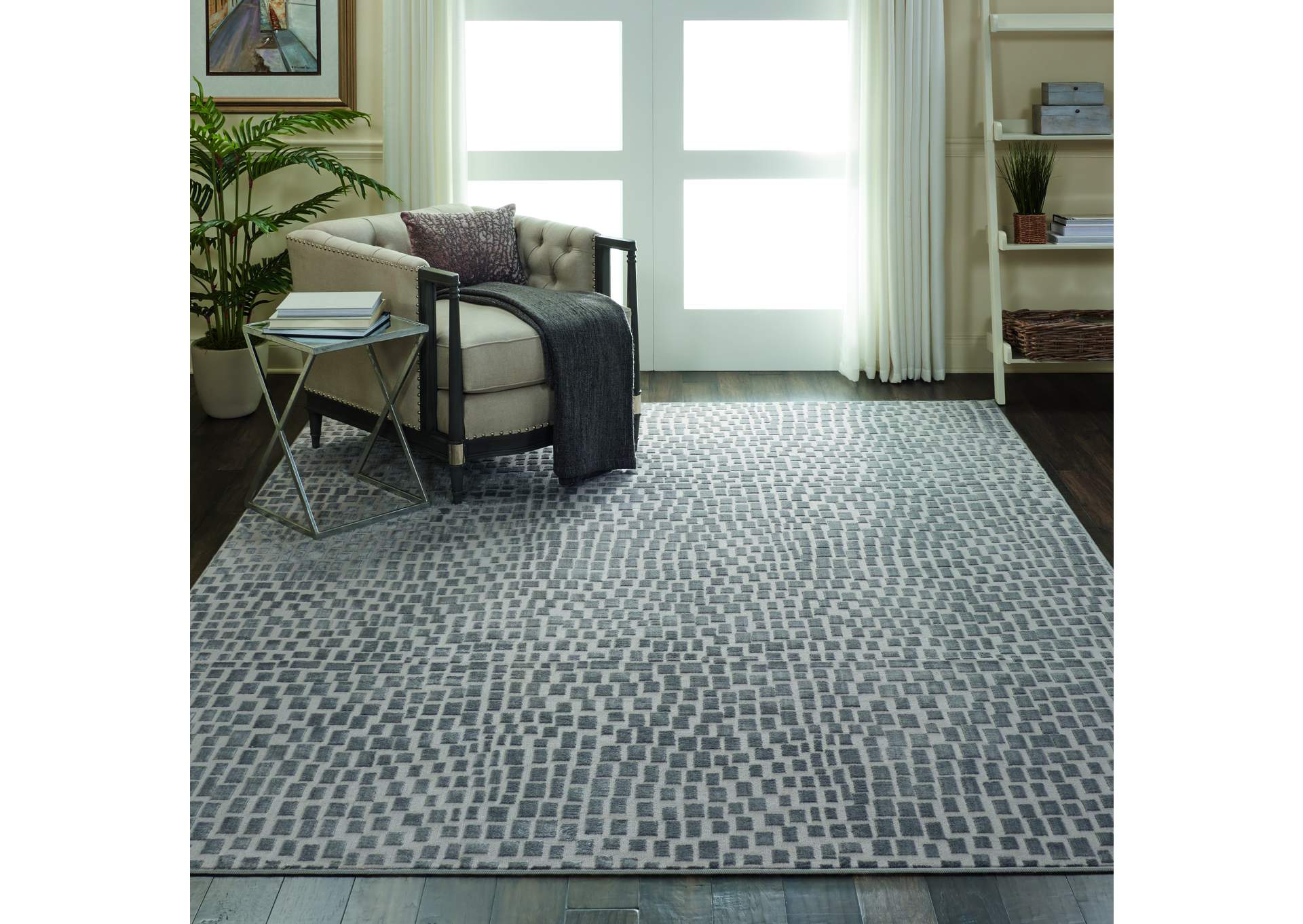 Nourison Urban Chic URC03 Grey 9'x12' Oversized Rug,Nourison