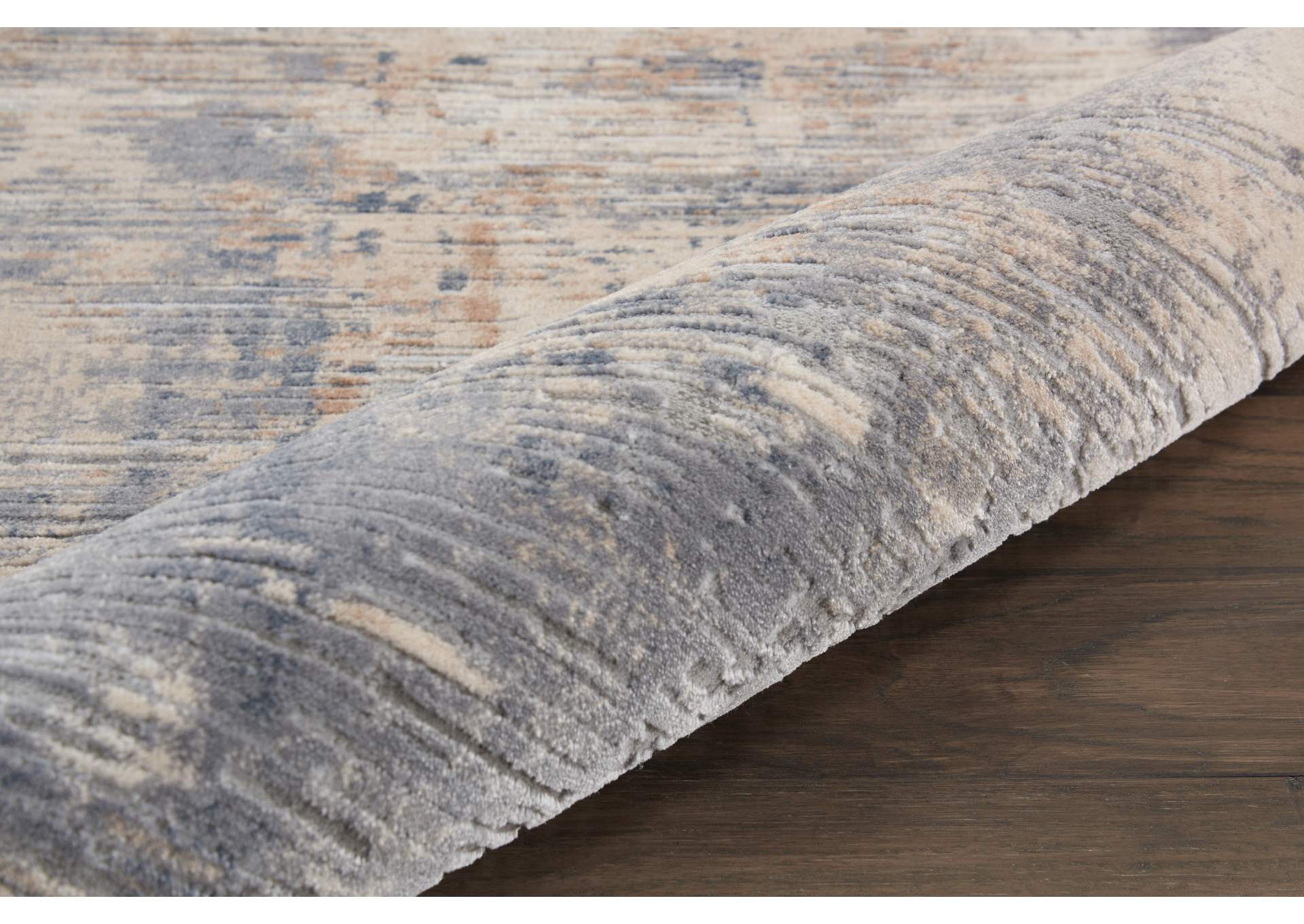 Nourison Rustic Textures RUS05 Beige and Grey 8'x11' Oversized Rug,Nourison