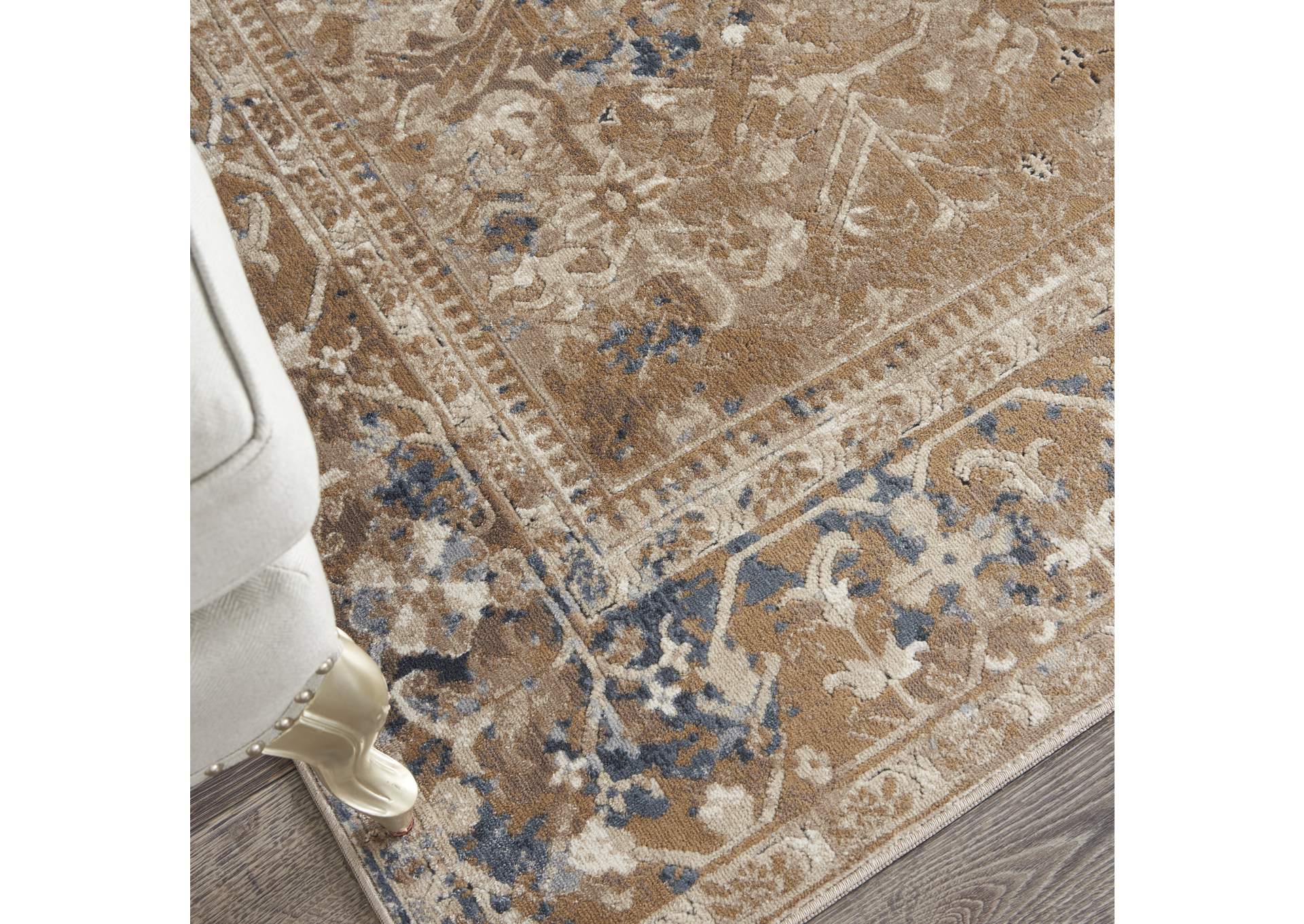 kathy ireland Home Malta MAI05 Beige 4'x6' Area Rug,Nourison