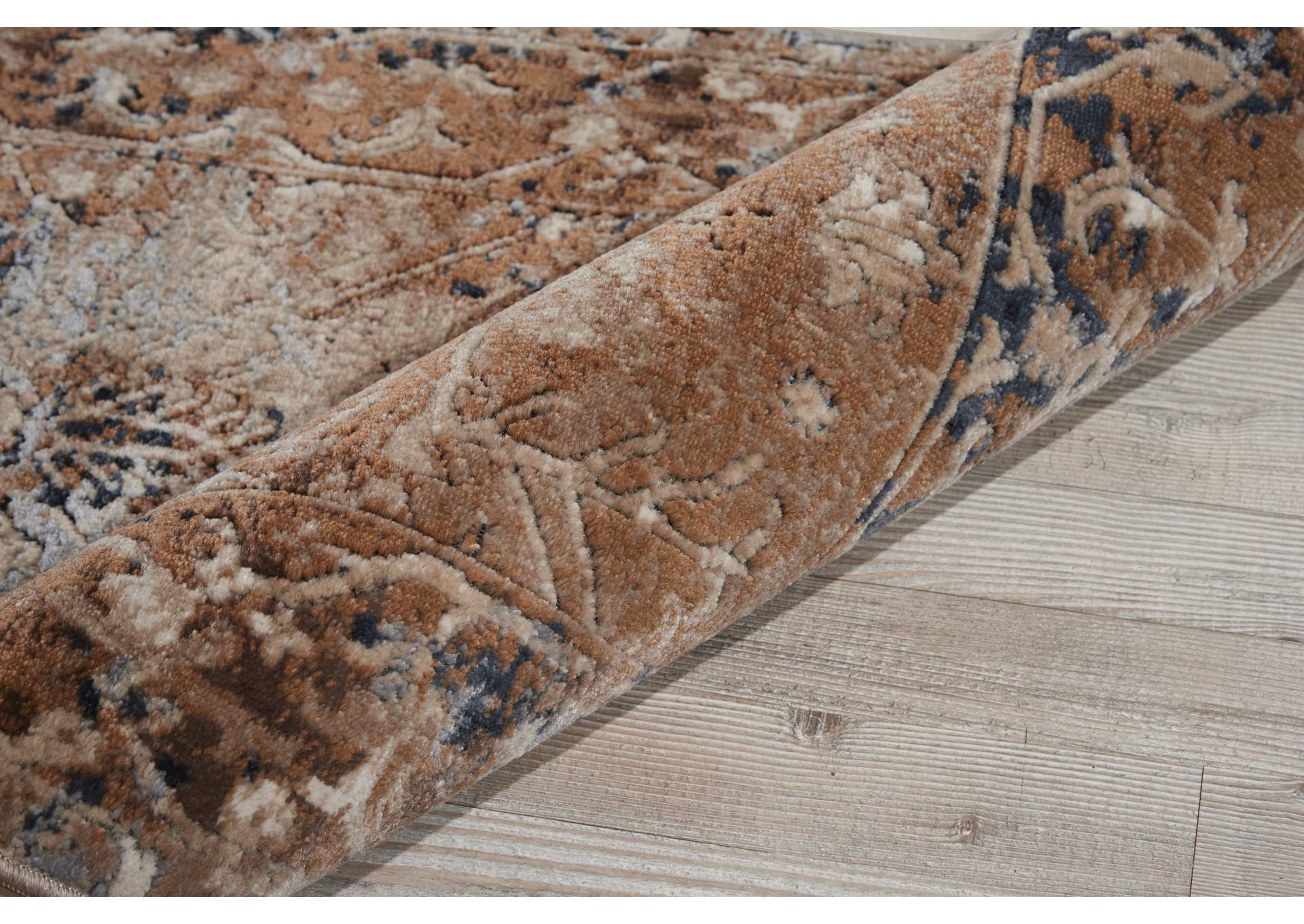 kathy ireland Home Malta MAI05 Beige 8' Runner Hallway Rug,Nourison