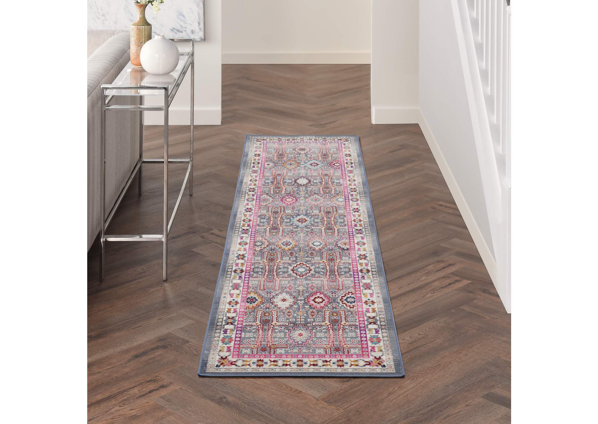 Nourison Vintage Kashan 6' Runner Area Rug,Nourison