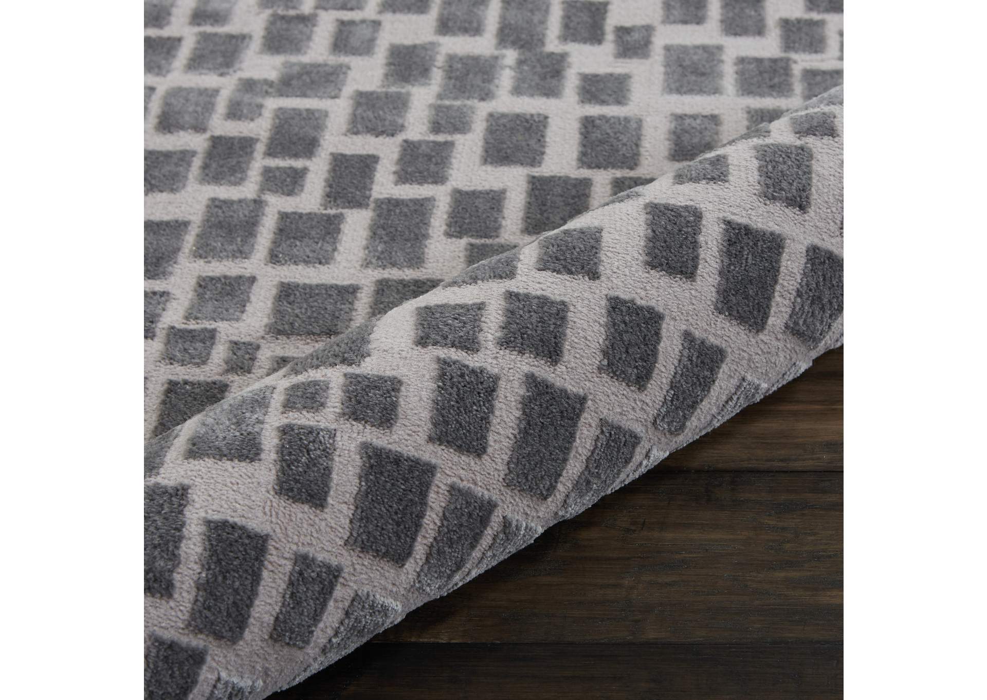 Nourison Urban Chic URC03 Grey 7' Runner Hallway Rug,Nourison