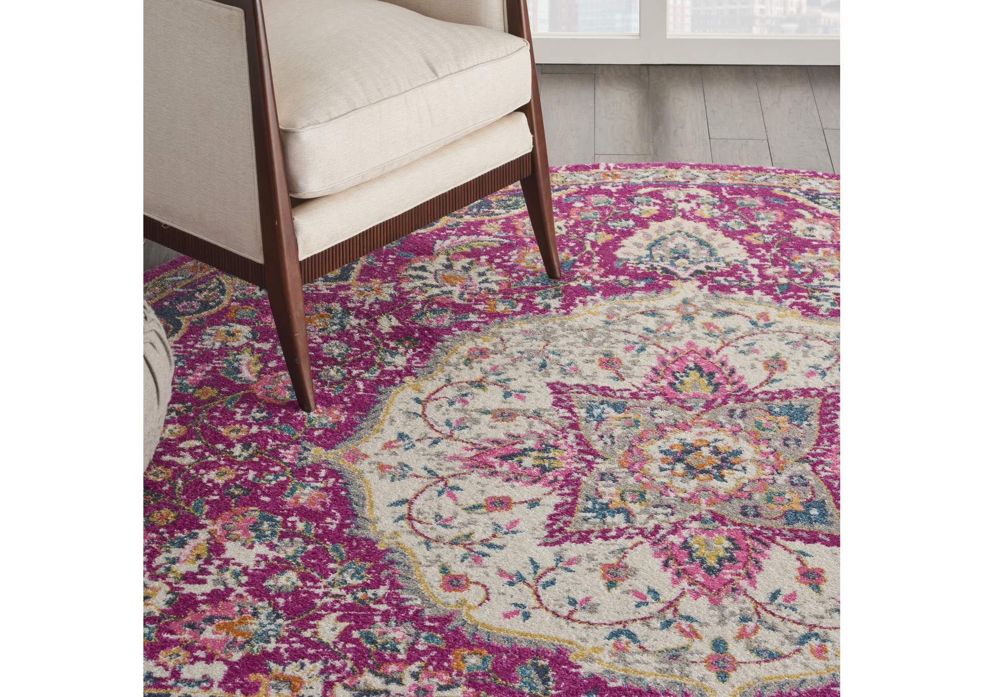 Nourison Passion Bohemian Pink Colored Area Rug,Nourison