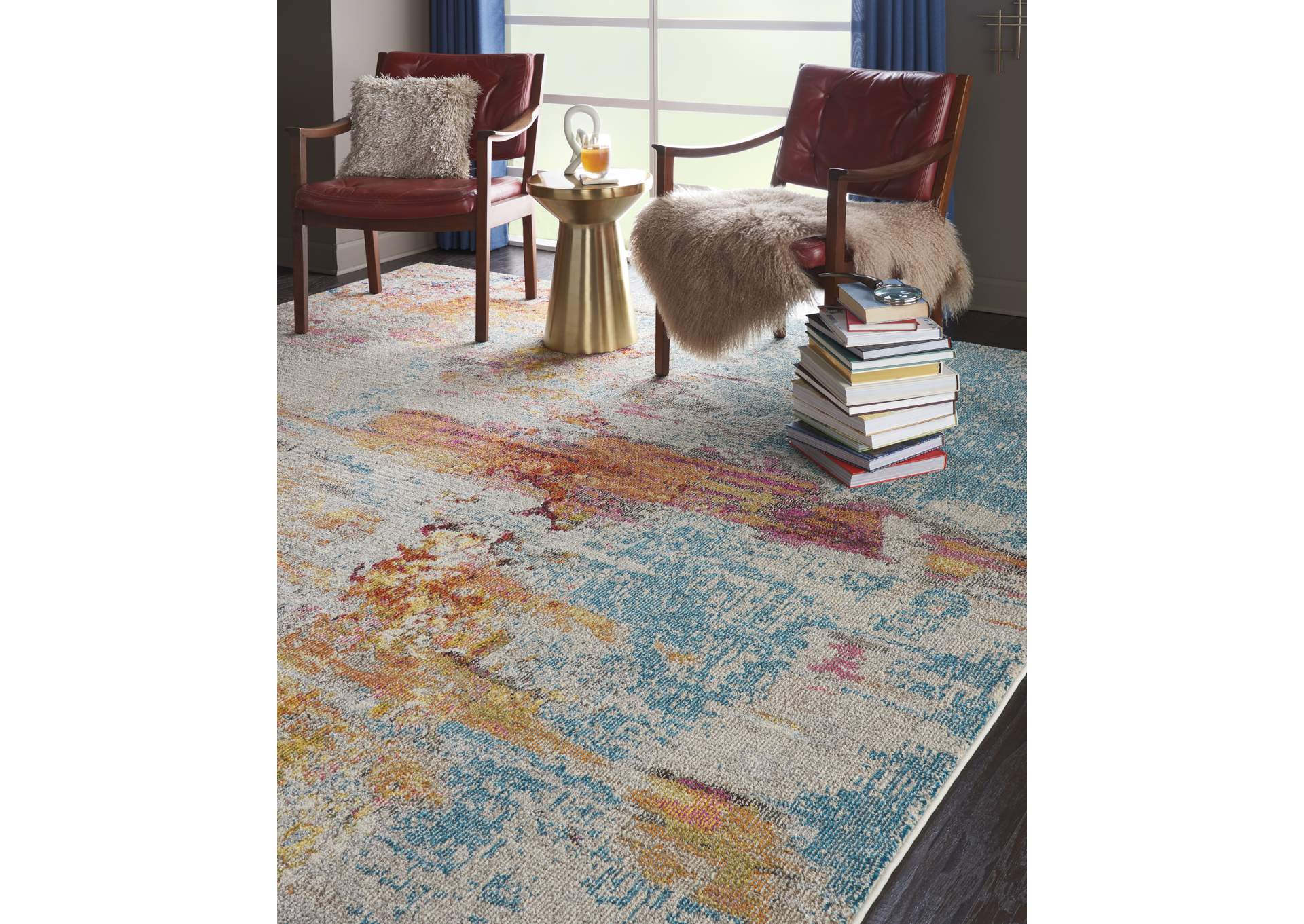 Nourison Celestial CES02 Multicolor 9'x12' Oversized Rug,Nourison