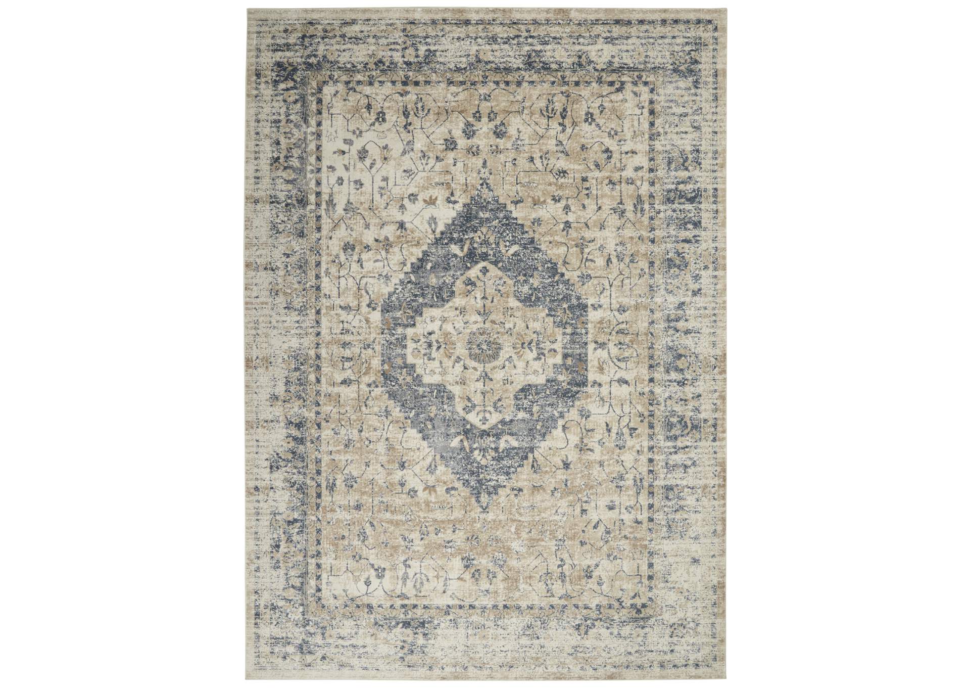 Malta by kathy ireland Home MAI11 Ivory/Blue 9'x12' Area Rug,Nourison
