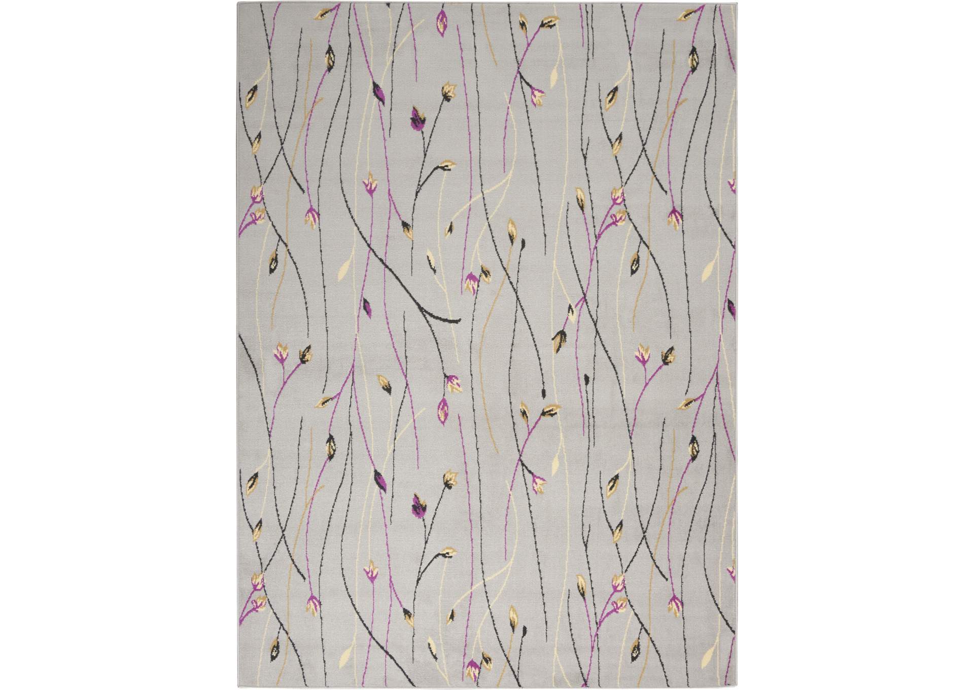 Nourison Grafix GRF15 Grey 5'x7' Area Rug,Nourison
