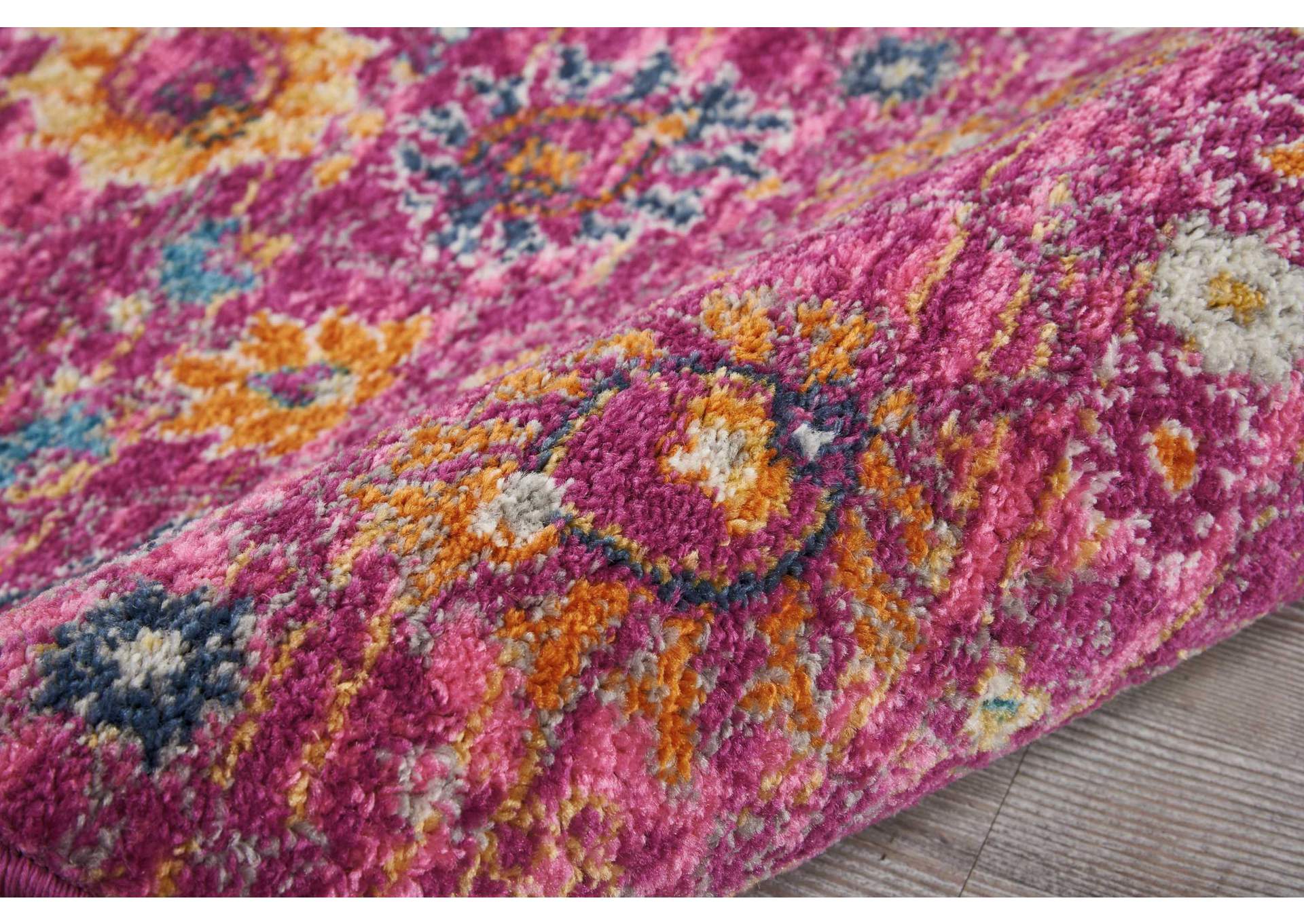 Nourison Passion PSN01 Pink 6' Runner Hallway Rug,Nourison