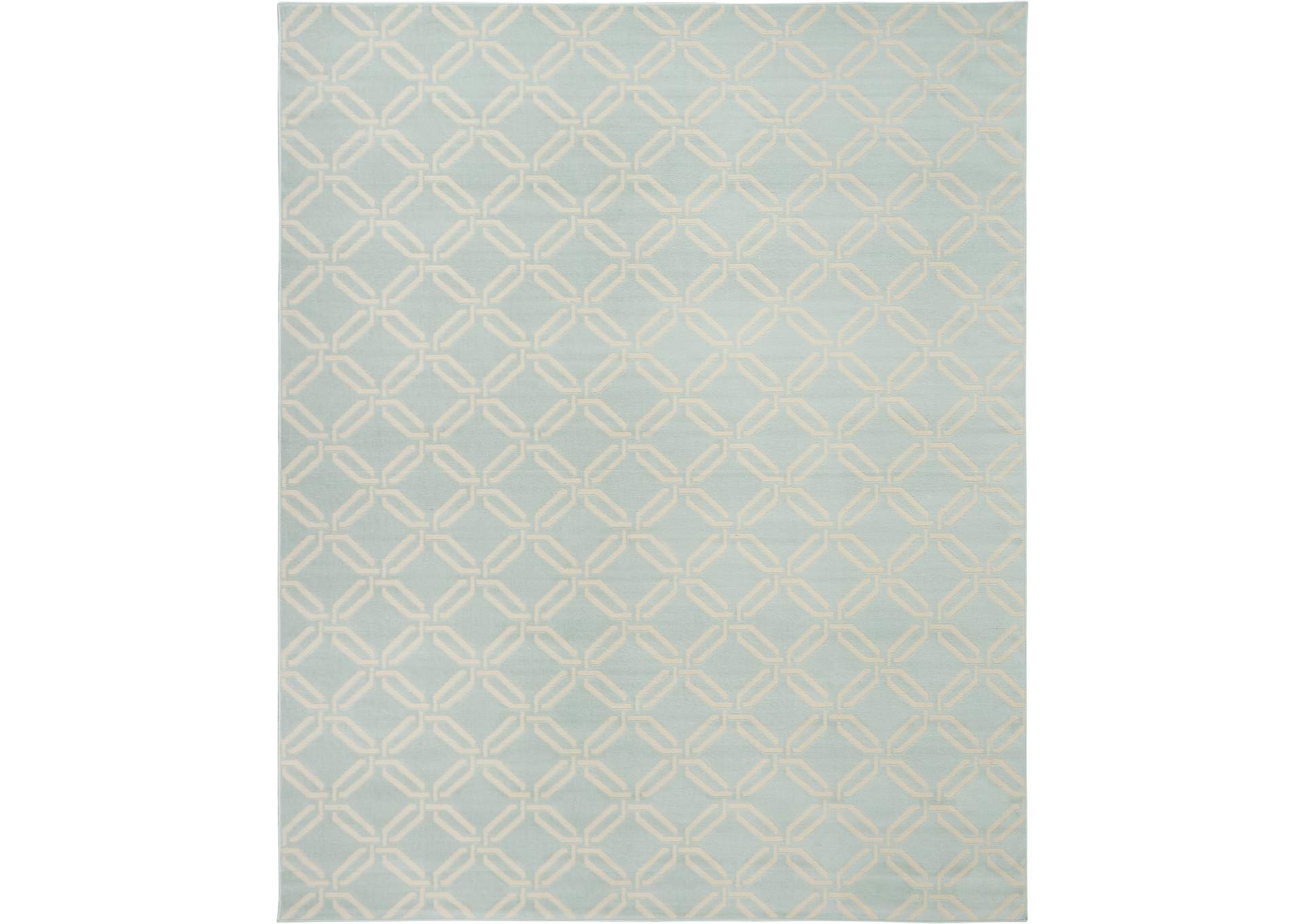 Nourison Jubilant JUB17 Aqua 8'x10' Large Low-pile Rug,Nourison