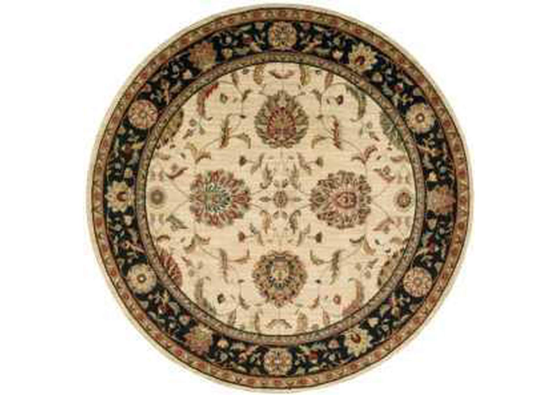 Nourison Living Treasures LI04 Beige Multicolor 6' Round Area Rug,Nourison