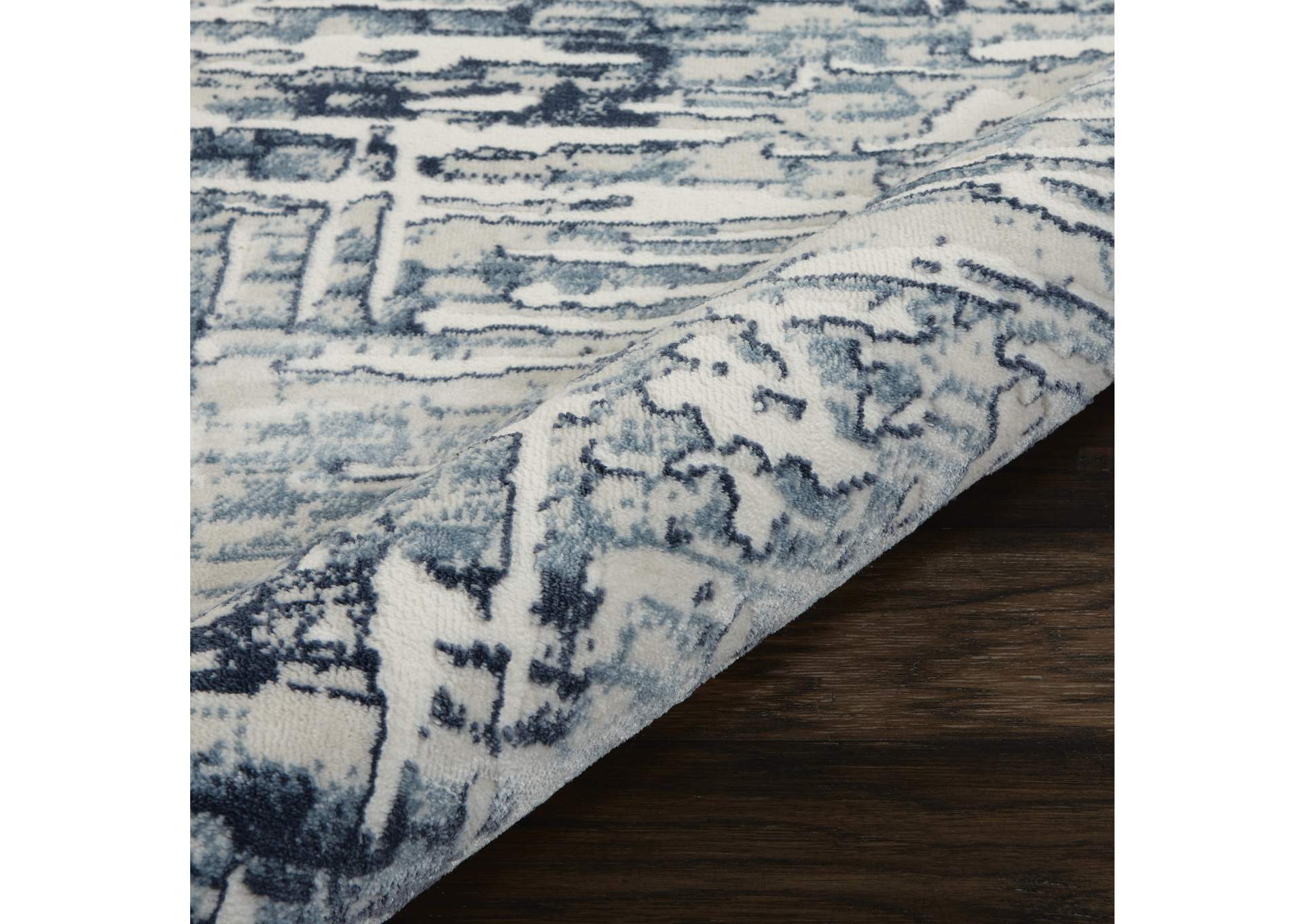 Nourison Urban Chic URC01 Grey and Slate 5'x7' Abstract Area Rug,Nourison