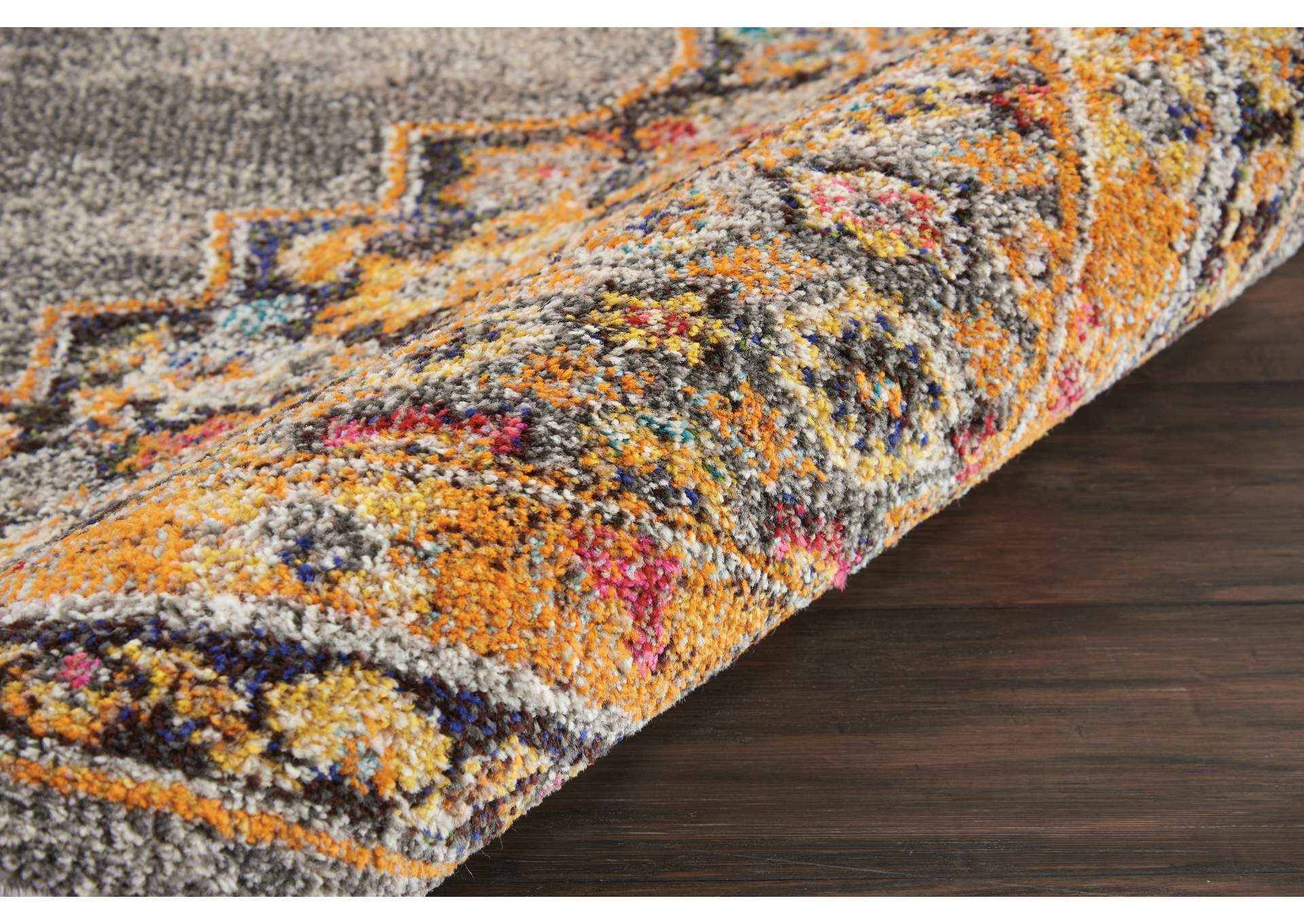 Nourison Passionate PST01 Grey Multicolor 5'x7' Persian Area Rug,Nourison