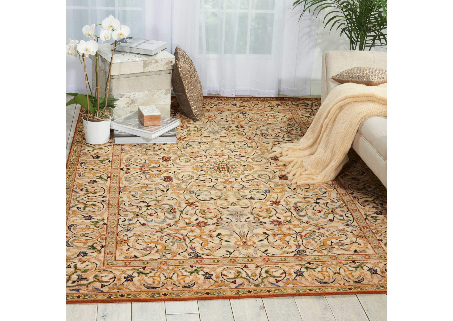 Nourison Timeless TML16 Brown 10'x14' Rug,Nourison