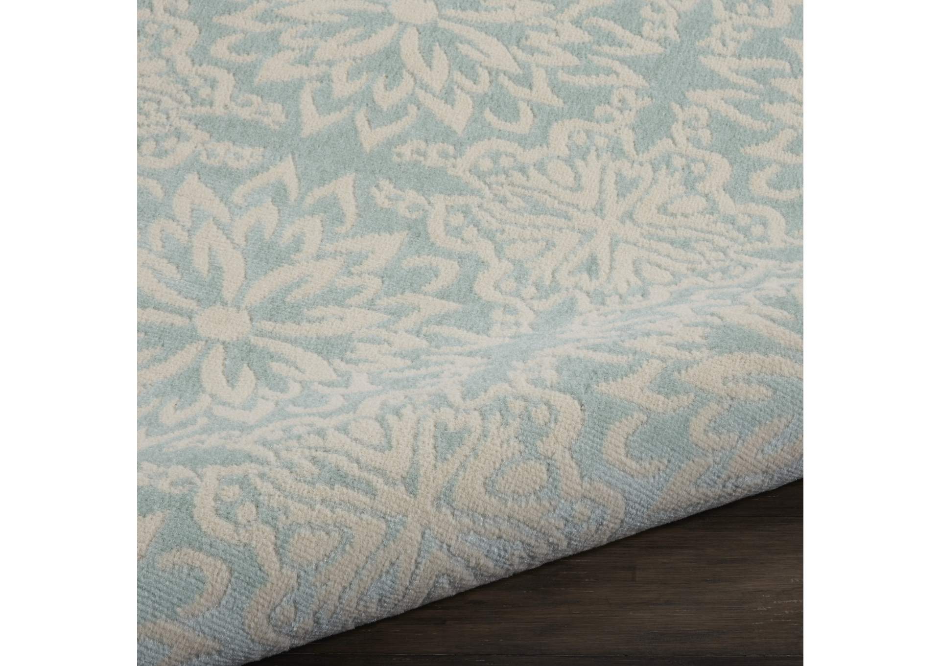 Nourison Jubilant JUB06 Aqua 5' Round Beach Area Rug,Nourison
