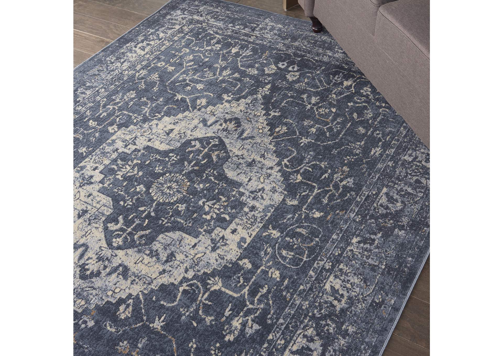 Malta by kathy ireland Home MAI11 Navy 4'x6' Area Rug,Nourison
