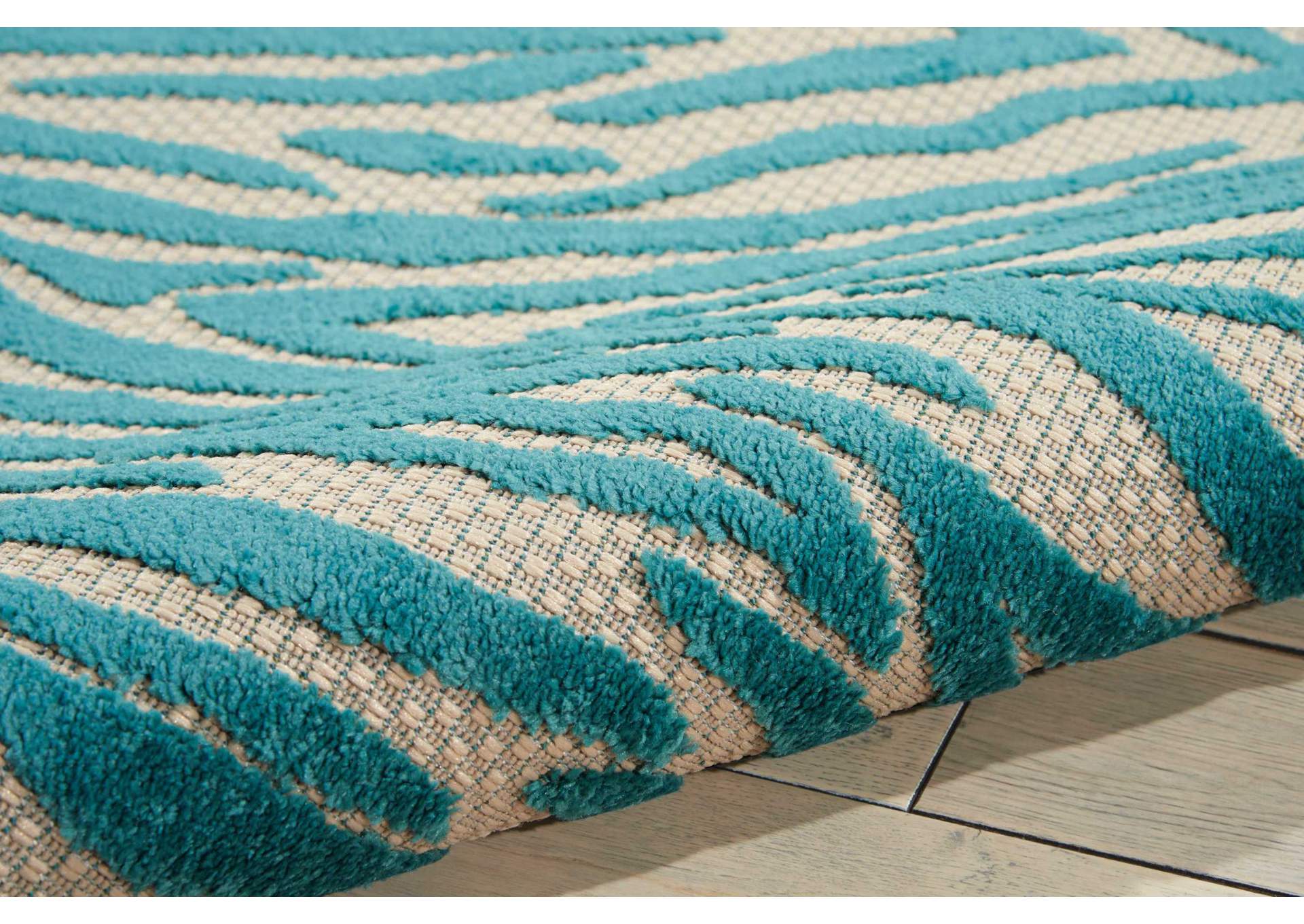 Nourison Aloha ALH04 Blue 10'x13' Oversized Indoor-outdoor Rug,Nourison