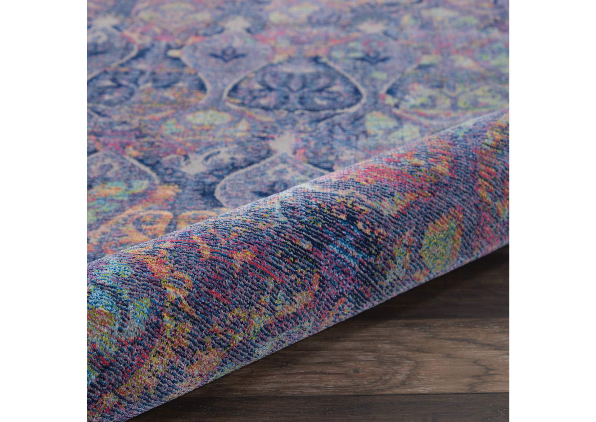 Nourison Ankara Global ANR08 Navy Blue Multicolor 5'x8' Moroccan Area Rug,Nourison