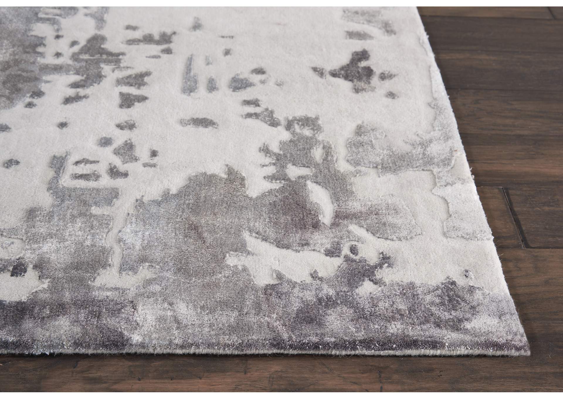 Nourison Prismatic 6'x8' Silver Grey Abstract Area Rug,Nourison