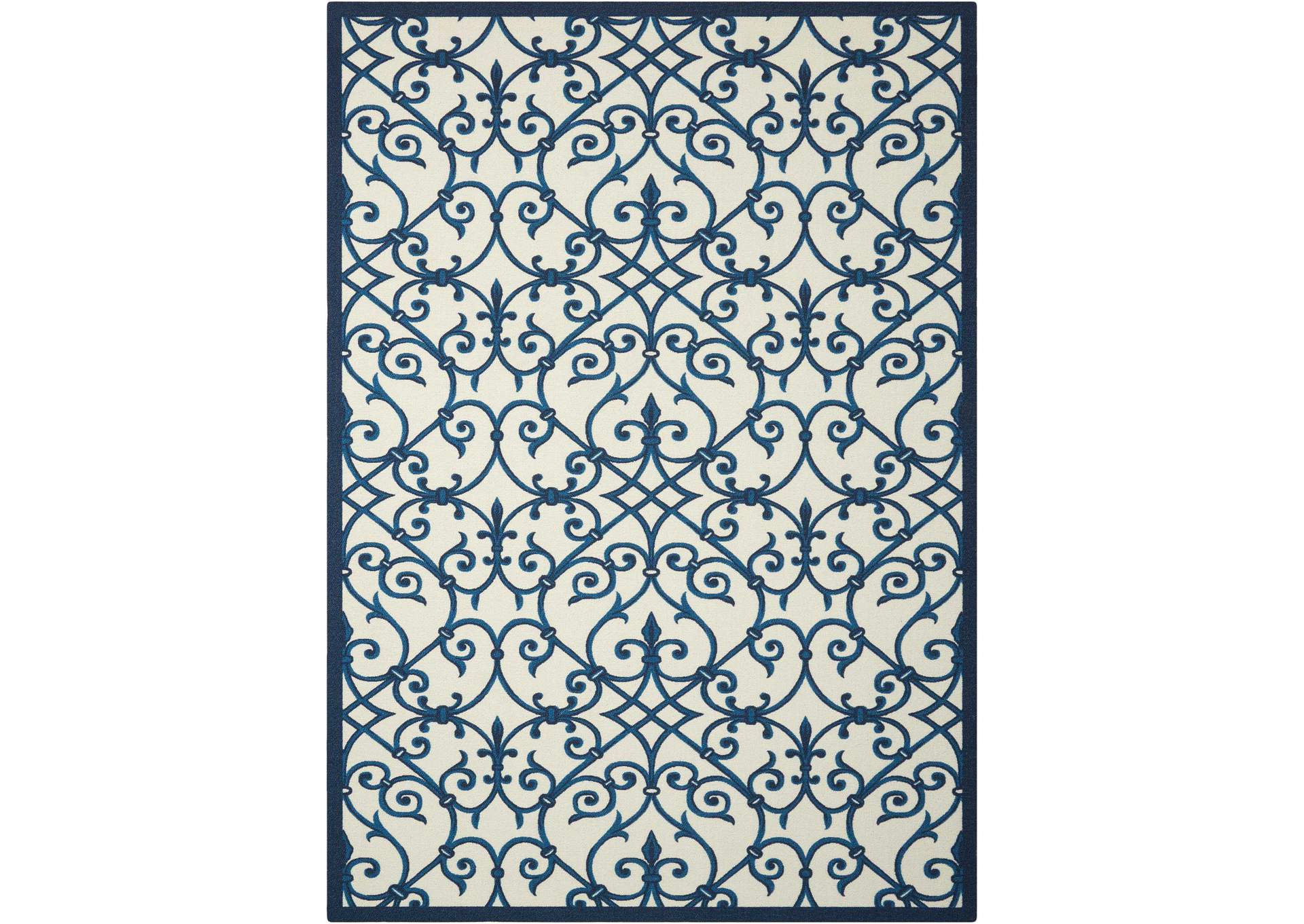 Nourison Home & Garden RS093 Blue 4'x6' Area Rug,Nourison